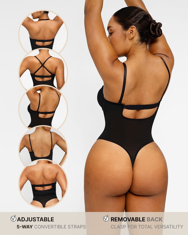 Deep Plunge Low-Back Sculpting Bodysuit