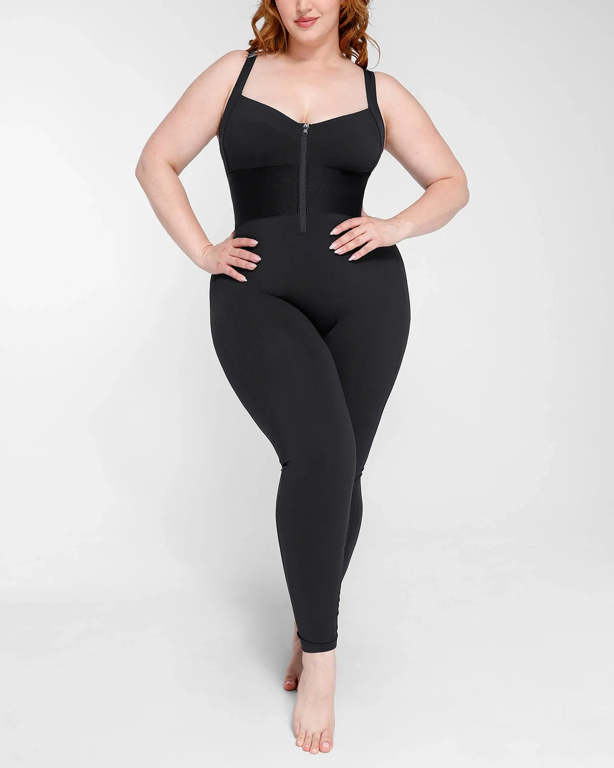 Sculpting Elastic Waistband Shaping Jumpsuit