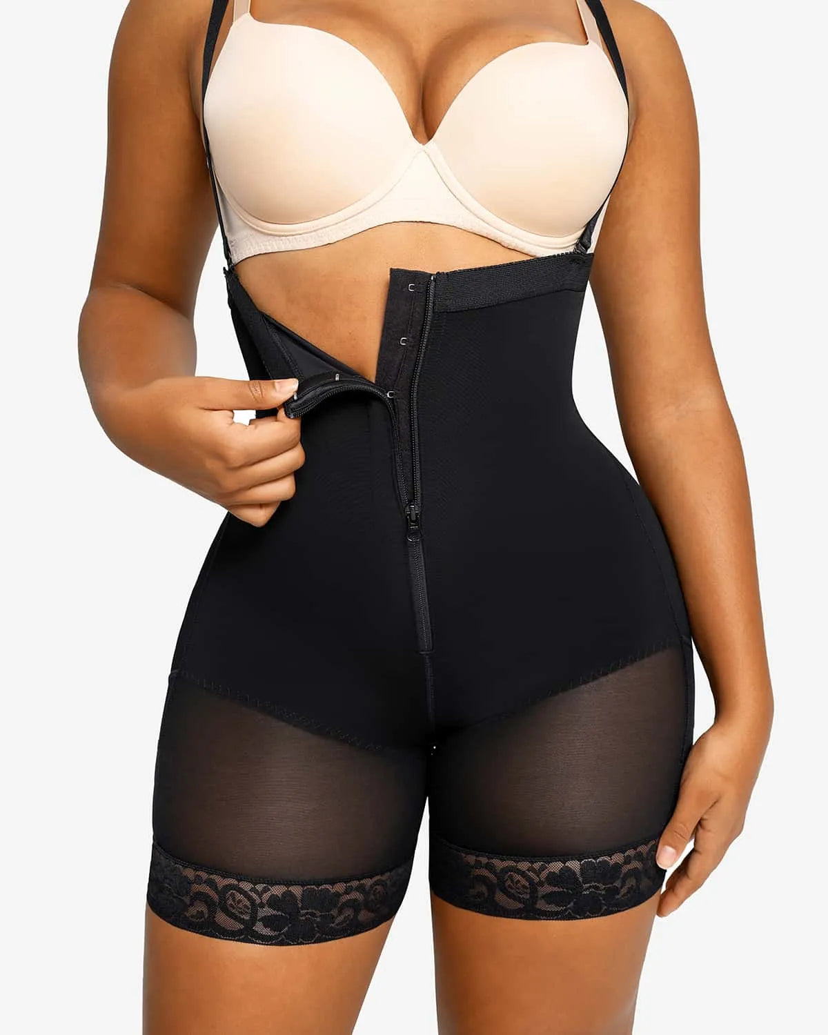 High-Waist Tummy Control Compression Mid Thigh Short