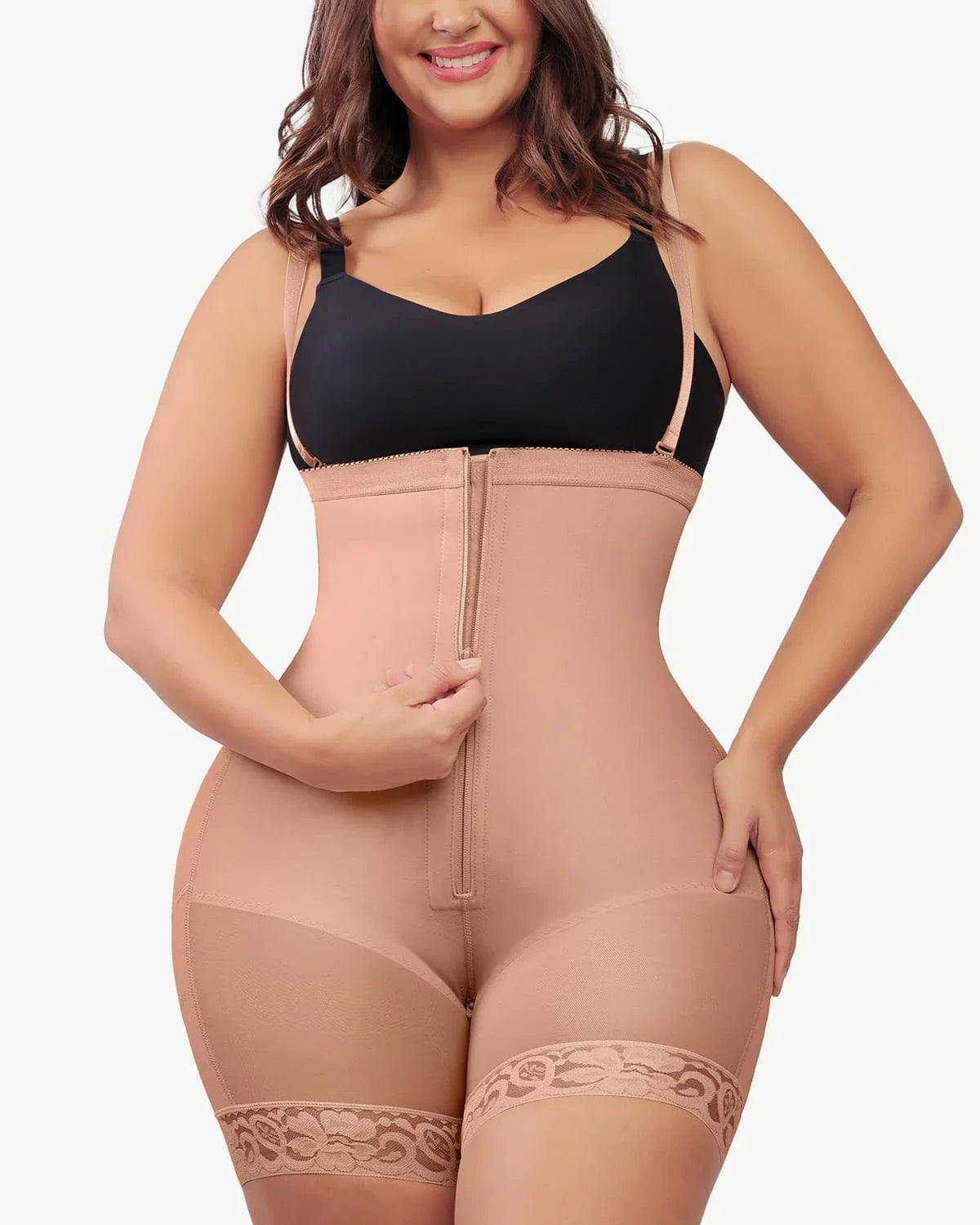 High-Waist Tummy Control Compression Mid Thigh Short