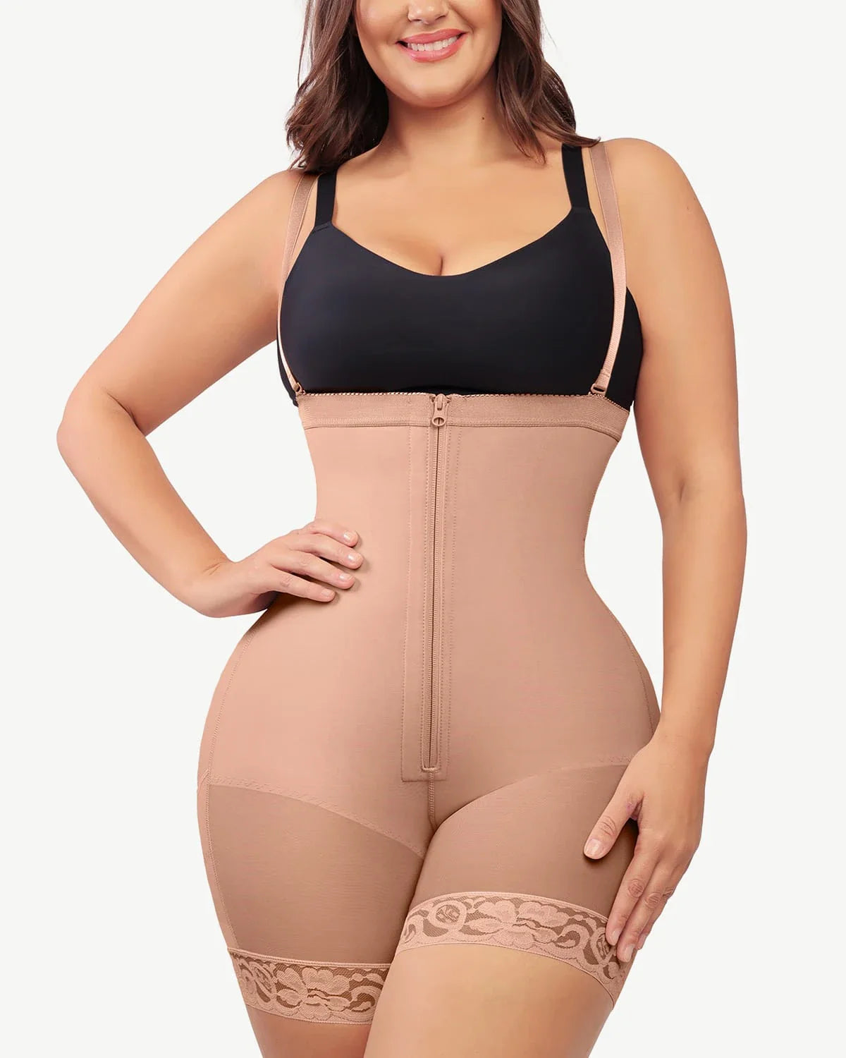 High-Waist Tummy Control Compression Mid Thigh Short