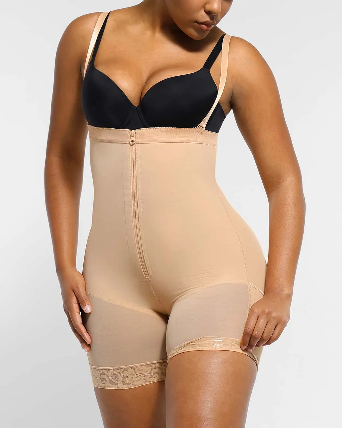 High-Waist Tummy Control Compression Mid Thigh Short