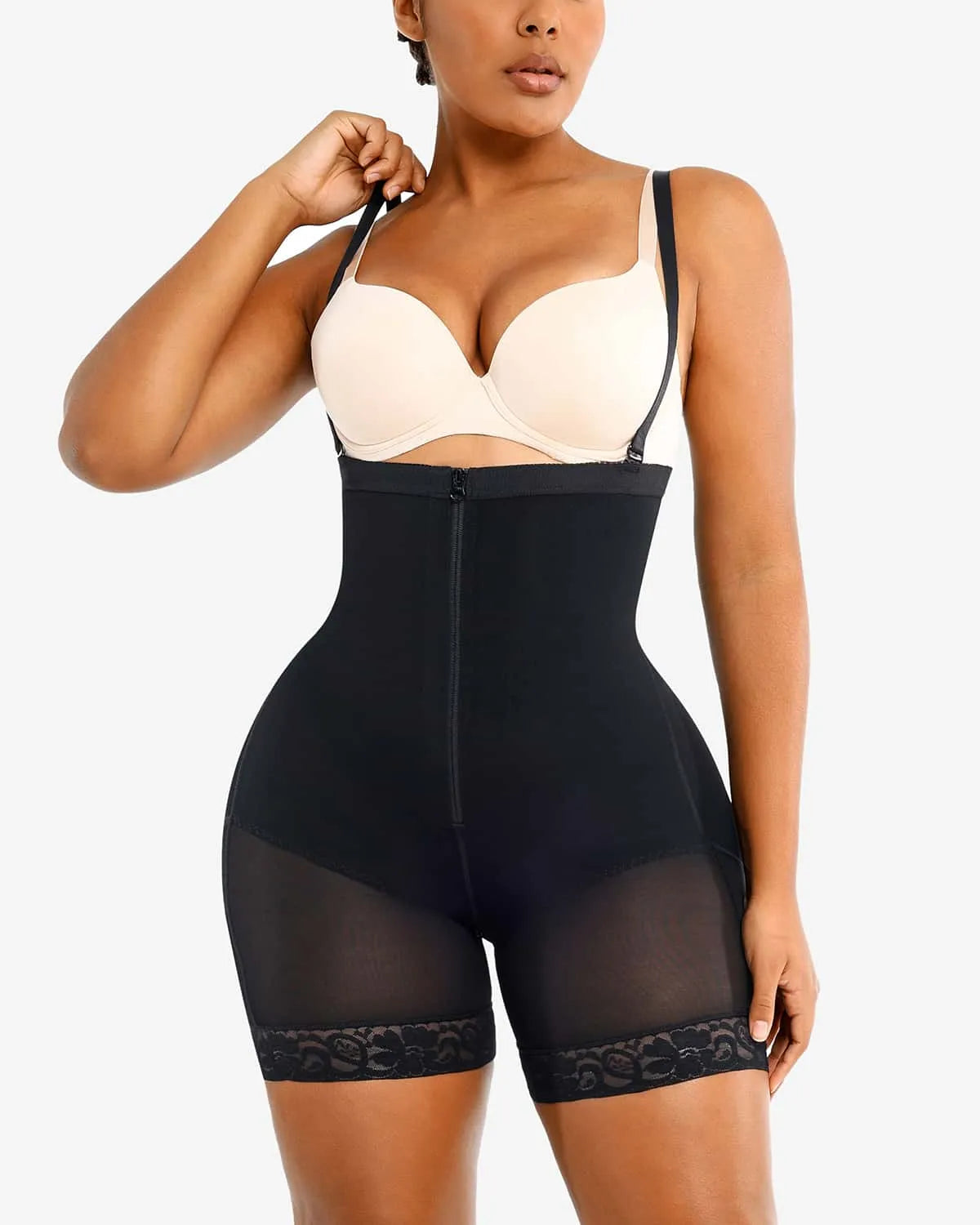 High-Waist Tummy Control Compression Mid Thigh Short