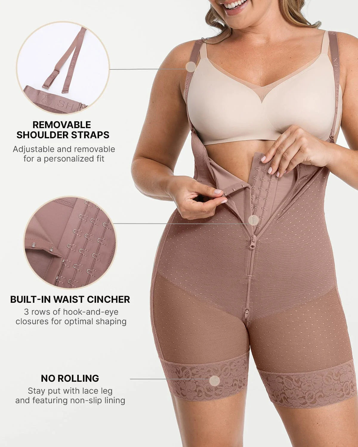 High-Waist Tummy Control Polka Dot Shaper Shorts