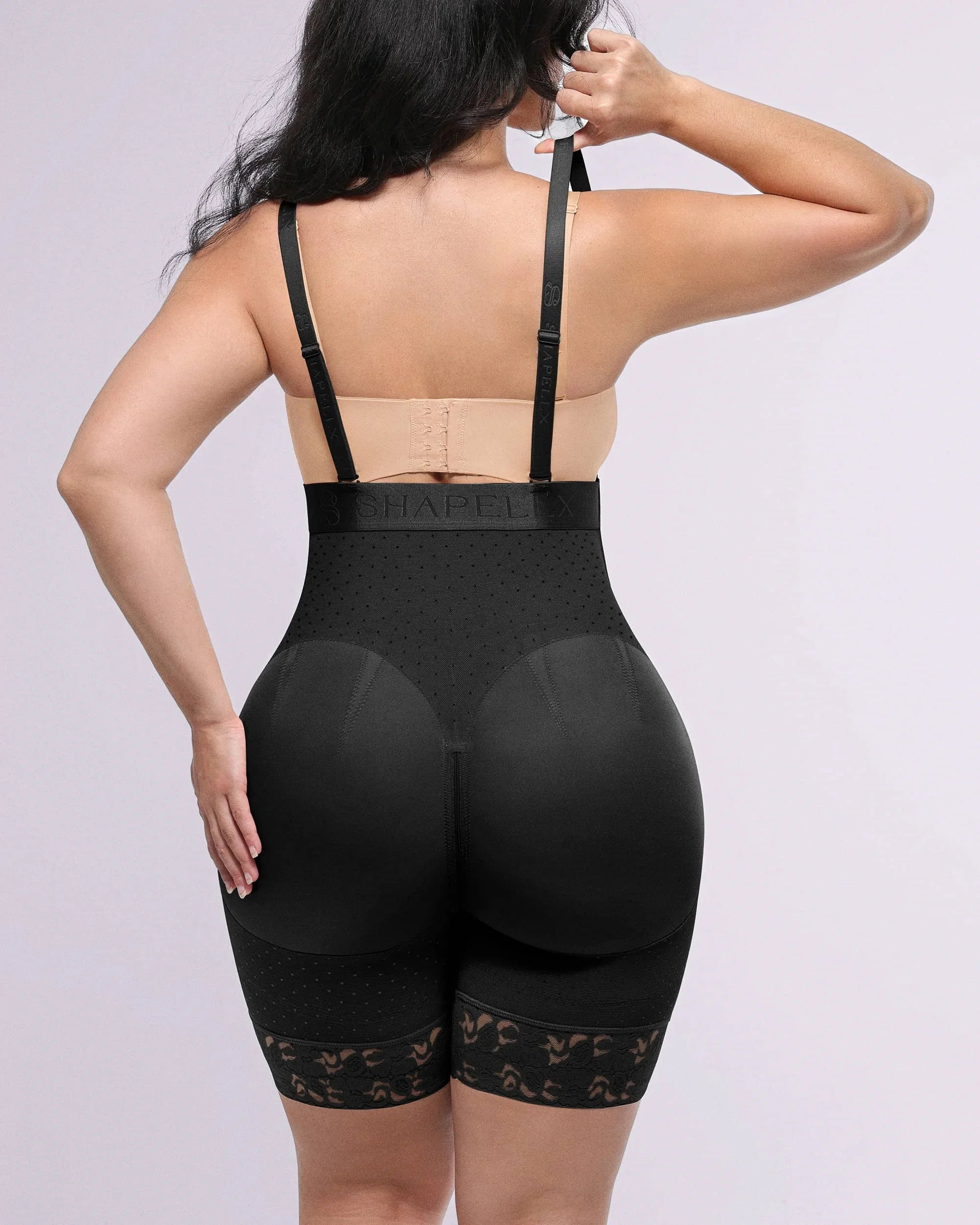 High-Waist Tummy Control Polka Dot Shaper Shorts