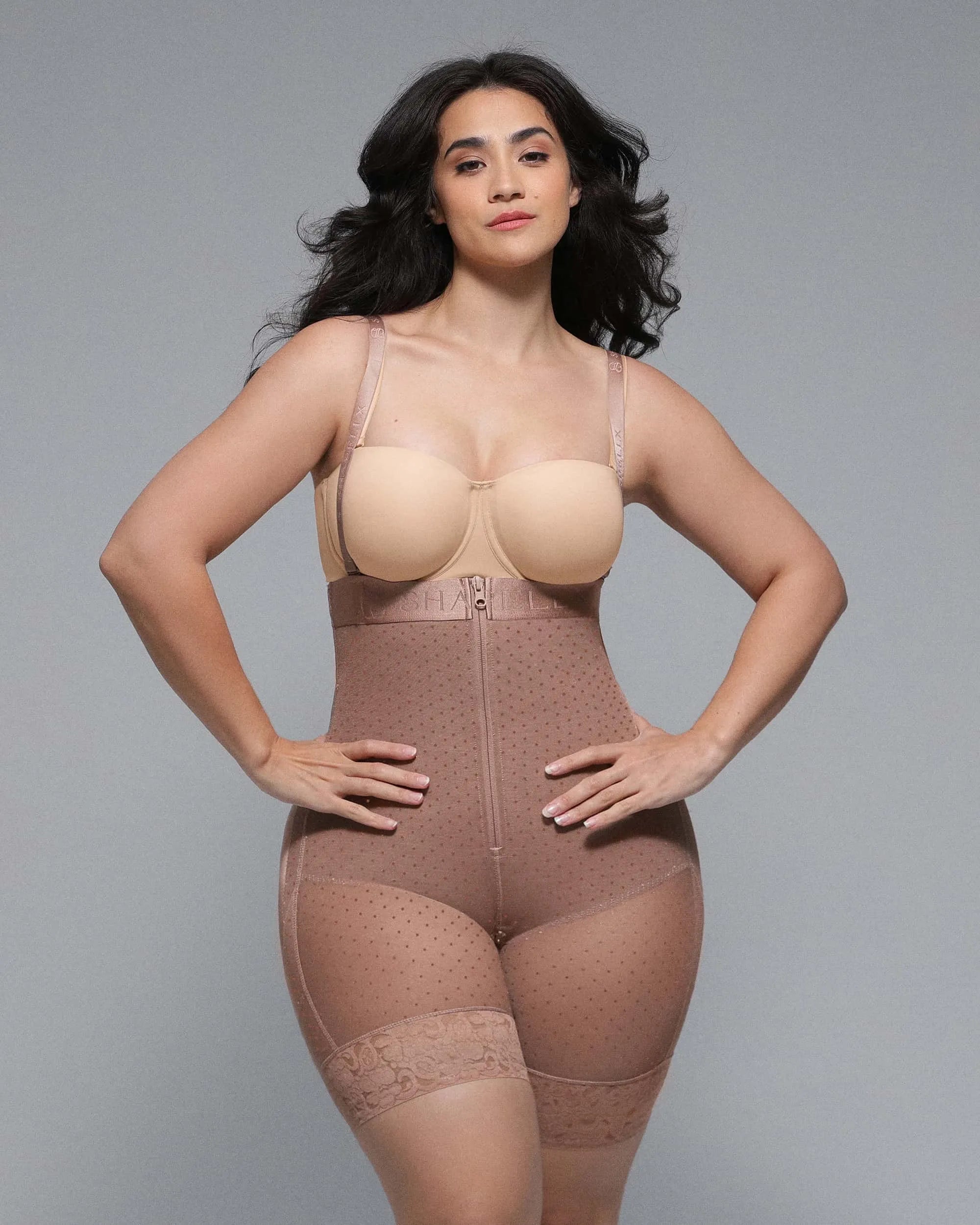 High-Waist Tummy Control Polka Dot Shaper Shorts