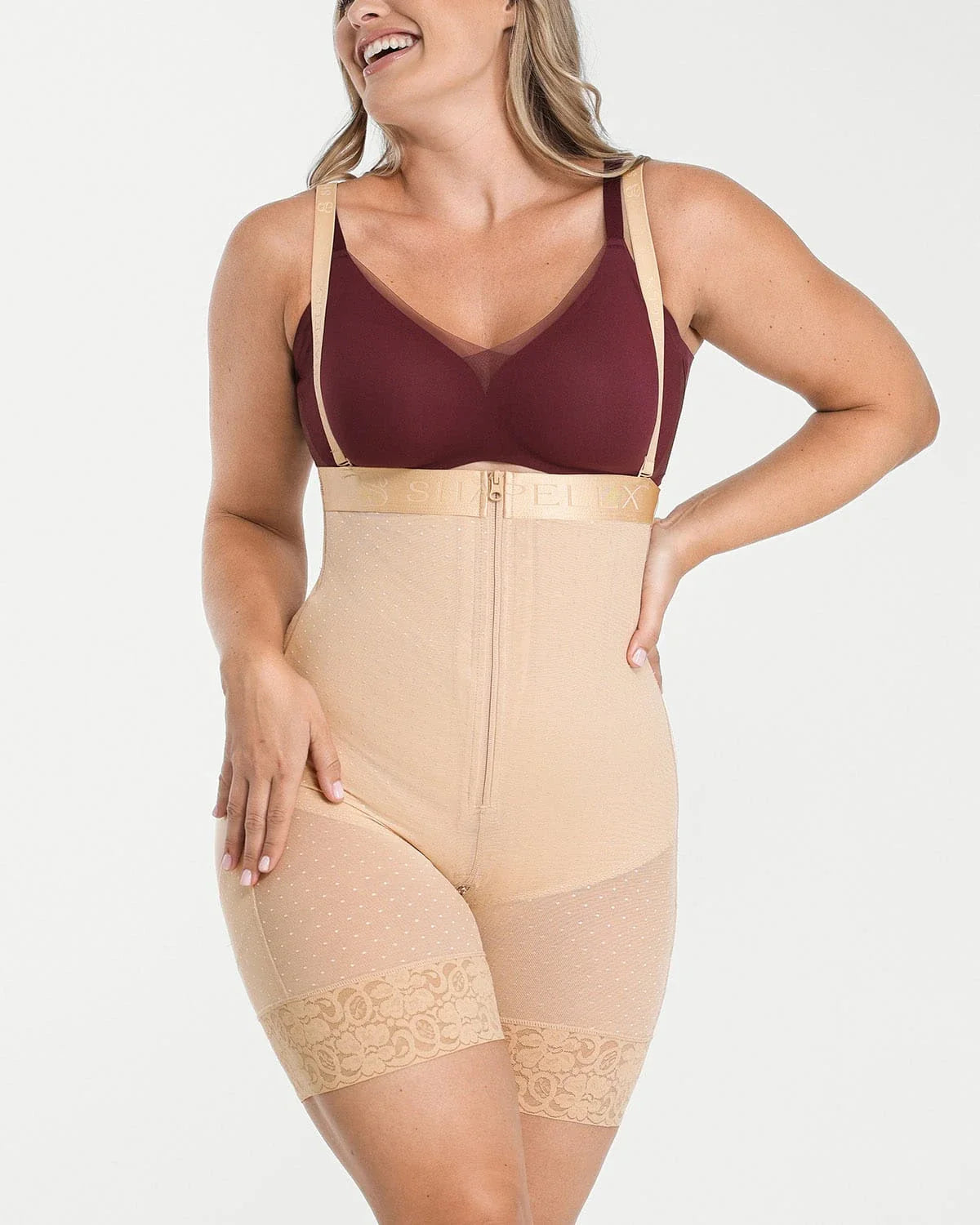 High-Waist Tummy Control Polka Dot Shaper Shorts