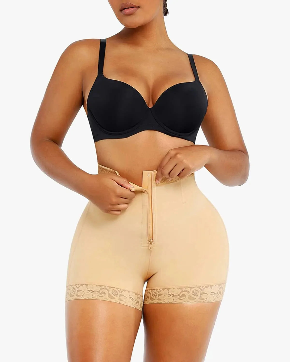 Lace Steel Boned Butt Enhancer Shaper Shorts
