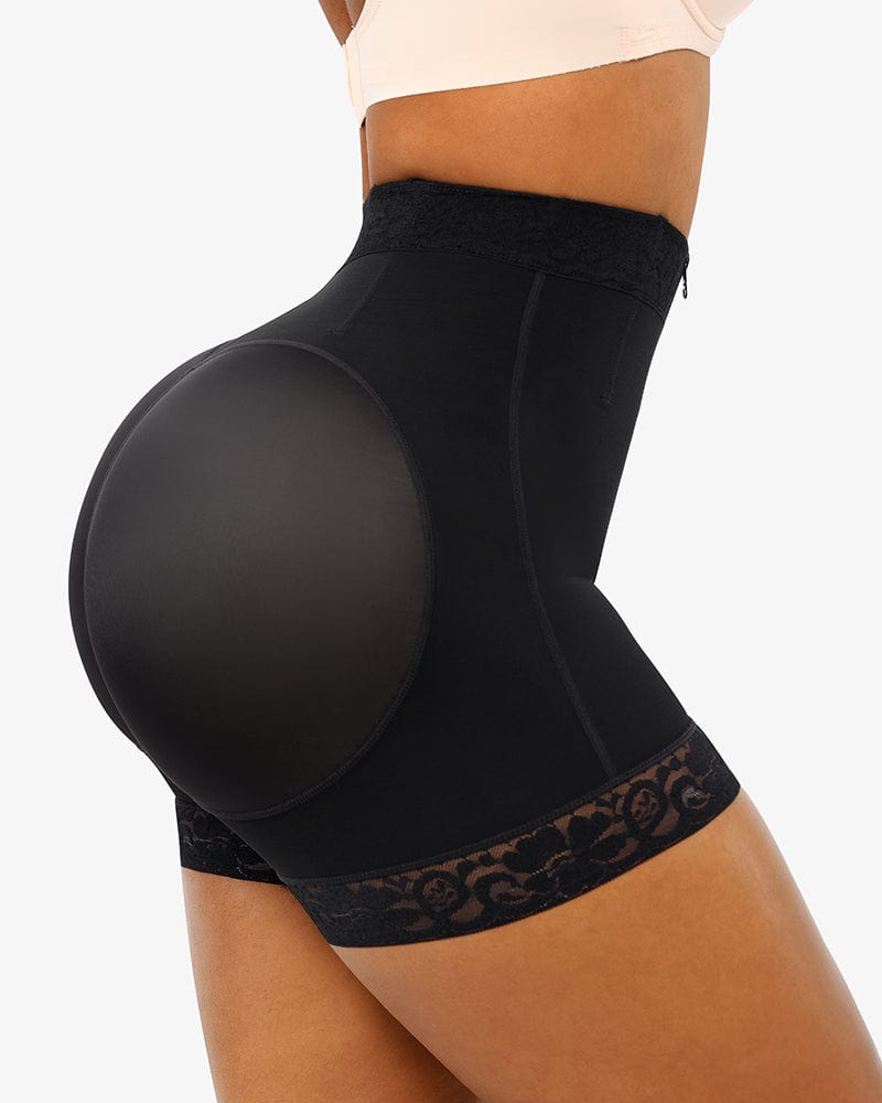 Lace Steel Boned Butt Enhancer Shaper Shorts