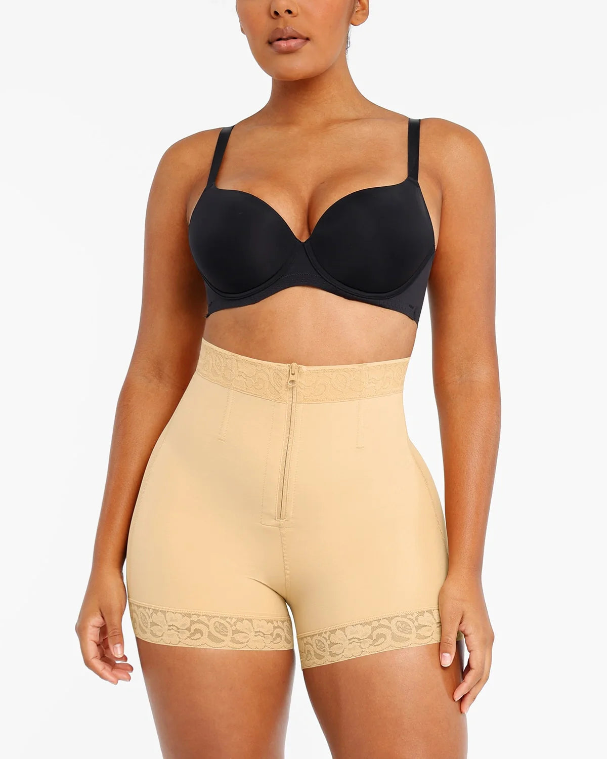 Lace Steel Boned Butt Enhancer Shaper Shorts