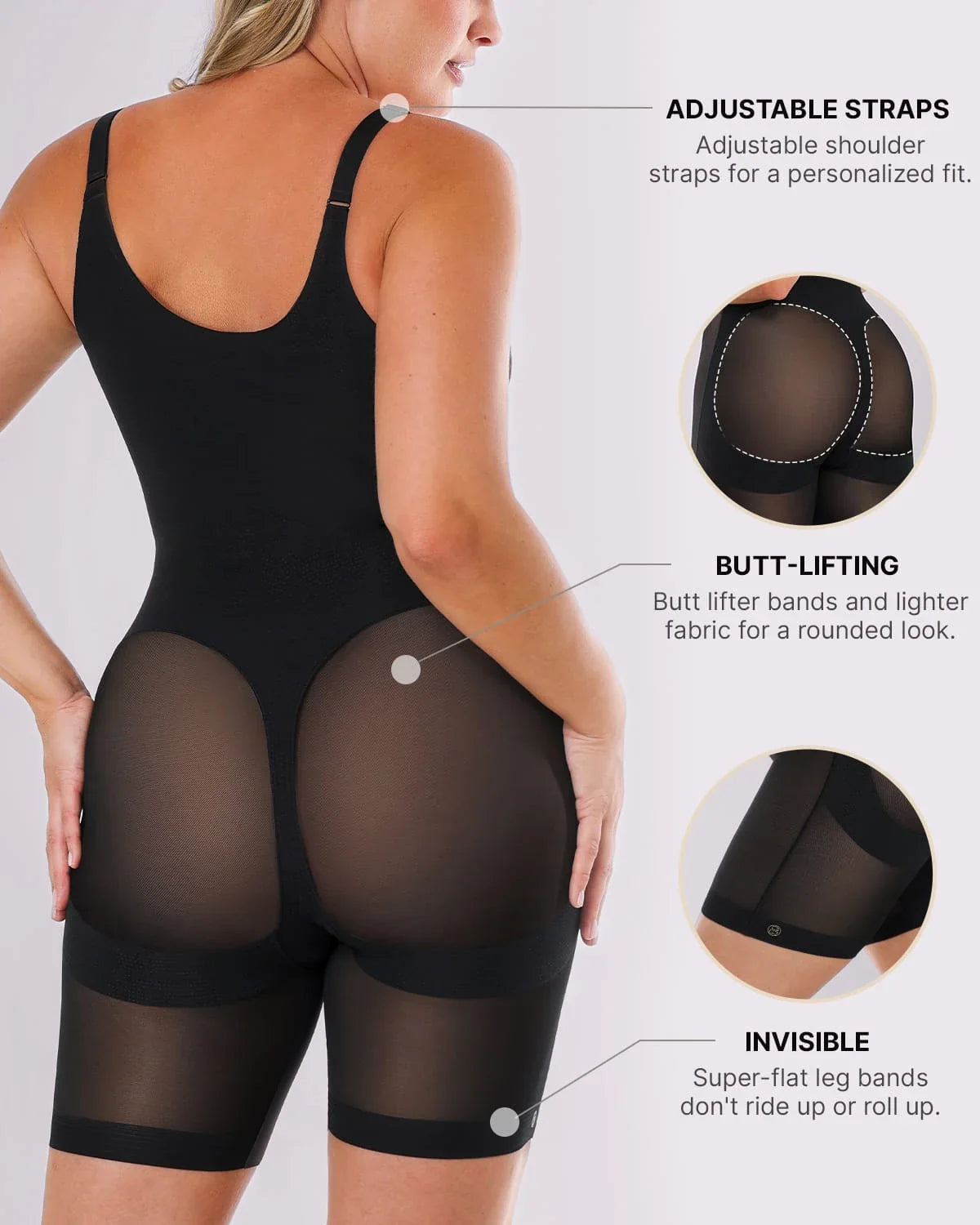 Mesh Butt-Lifting Sculpting Bodysuit