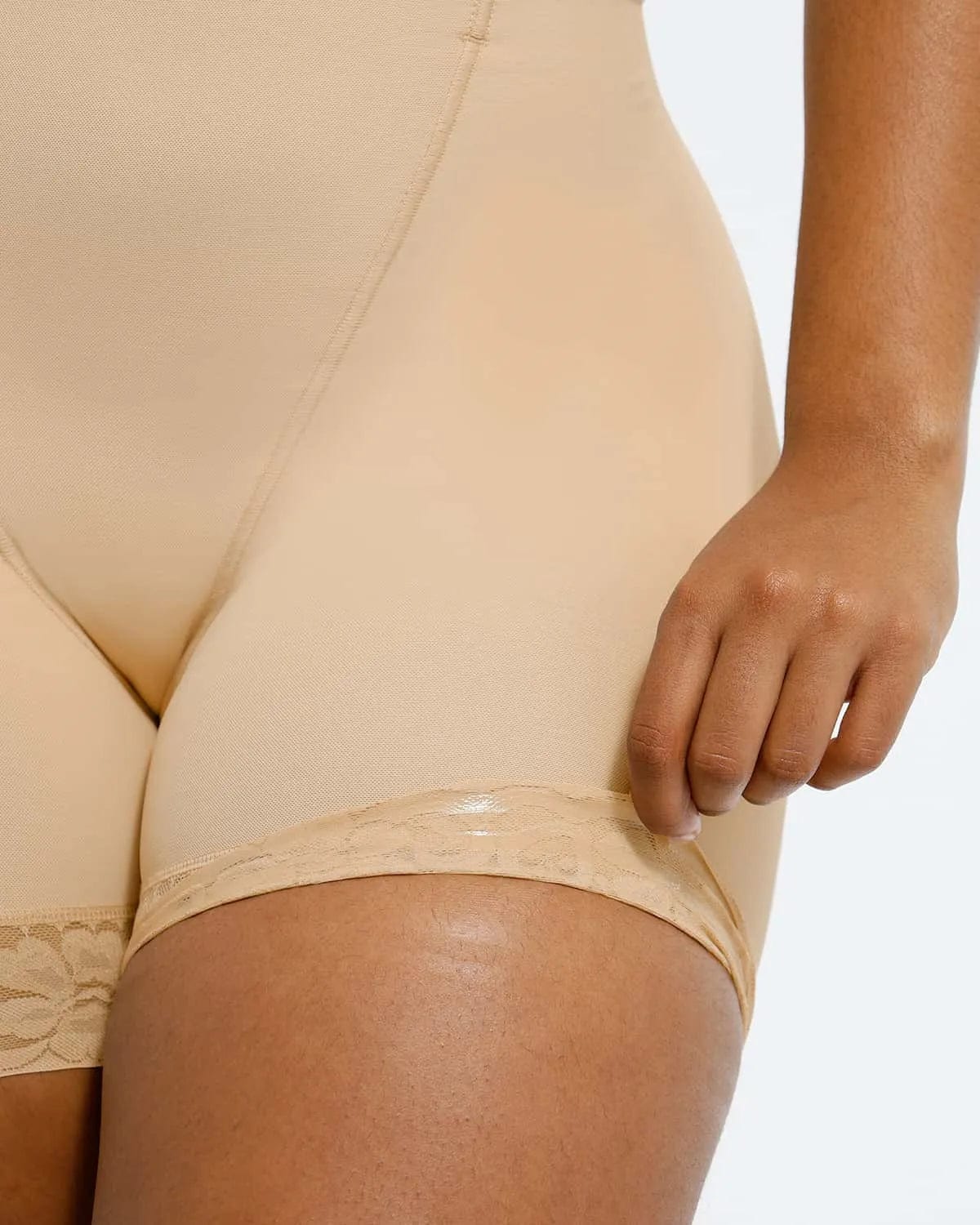 Mid-Rise Lace Butt-Lifting Shaper Shorts