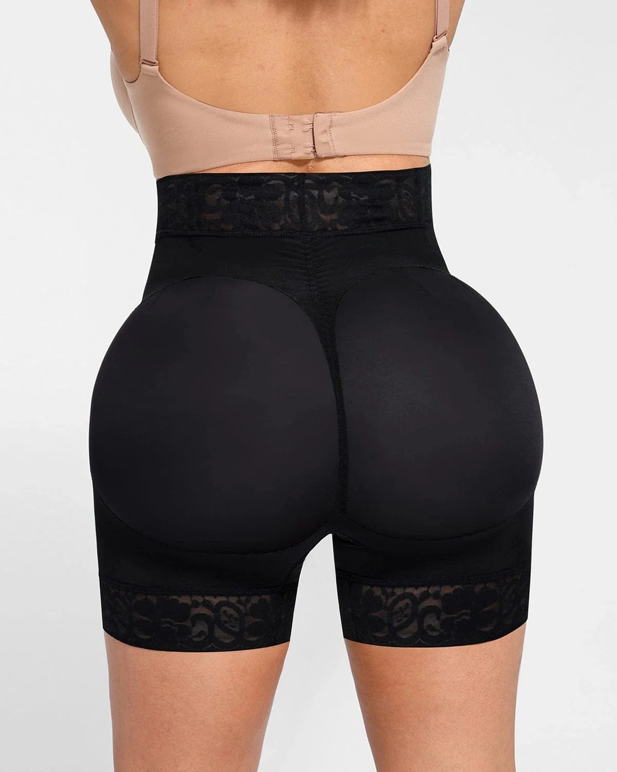 Mid-Rise Lace Butt-Lifting Shaper Shorts
