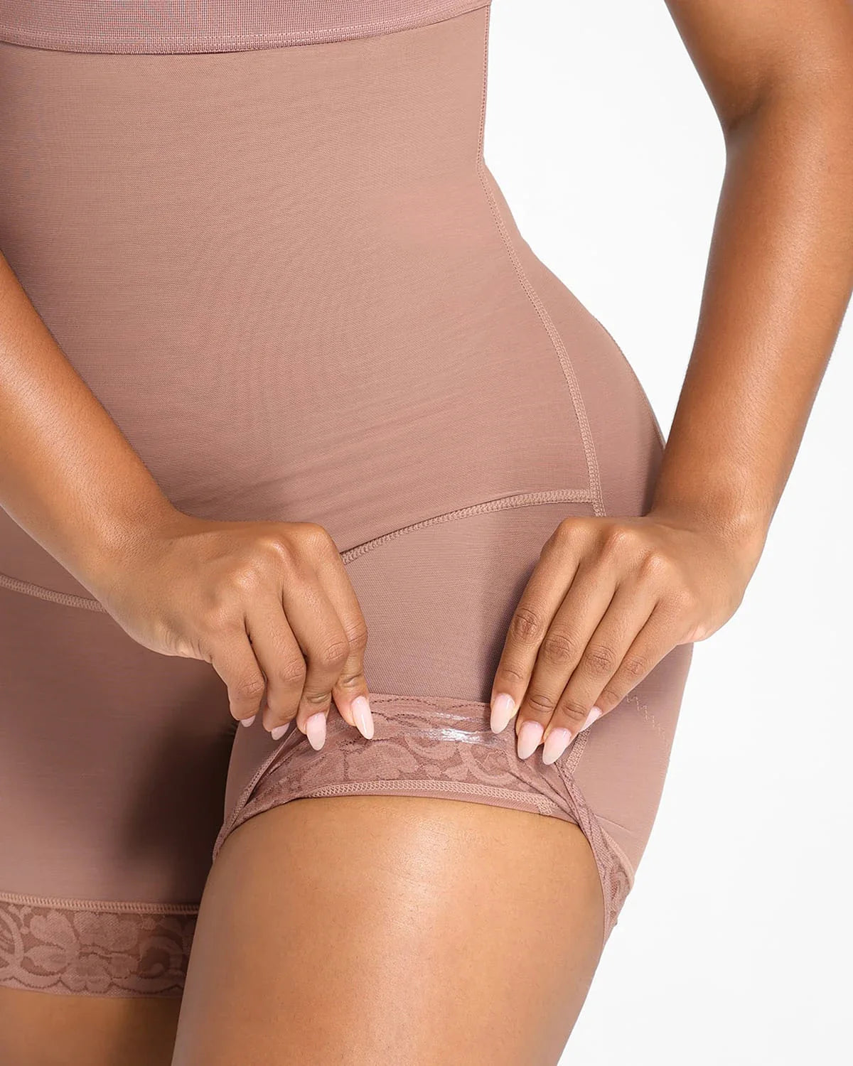 Plus Size Sculpting Side Zipper Shaper Shorts