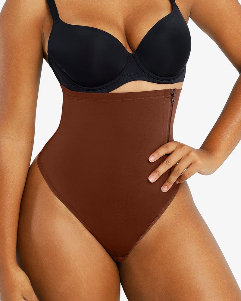 Sculpting Side Zip Thong Shaper
