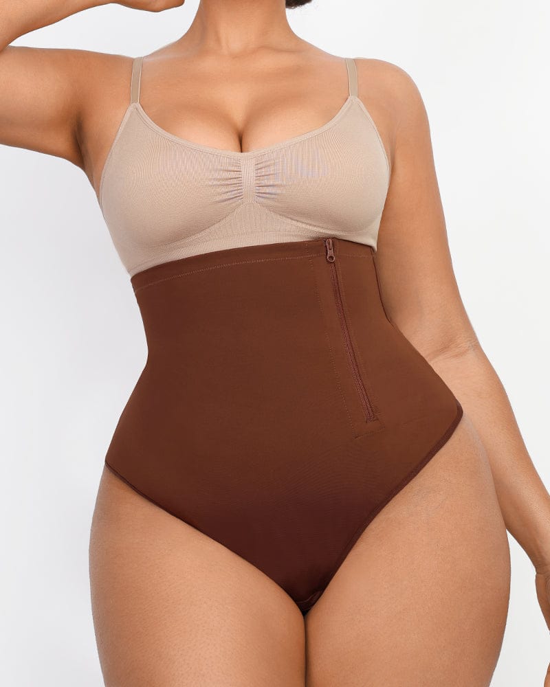 Sculpting Side Zip Thong Shaper