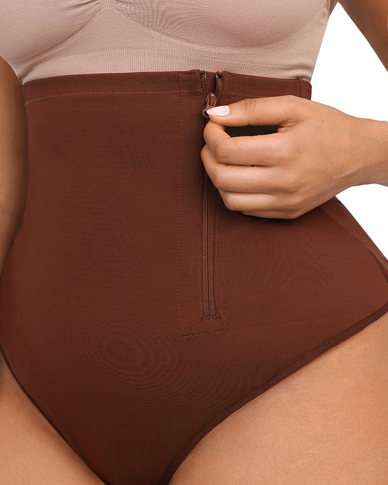 Sculpting Side Zip Thong Shaper