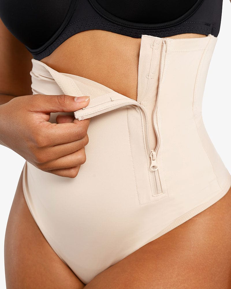 Sculpting Side Zip Thong Shaper