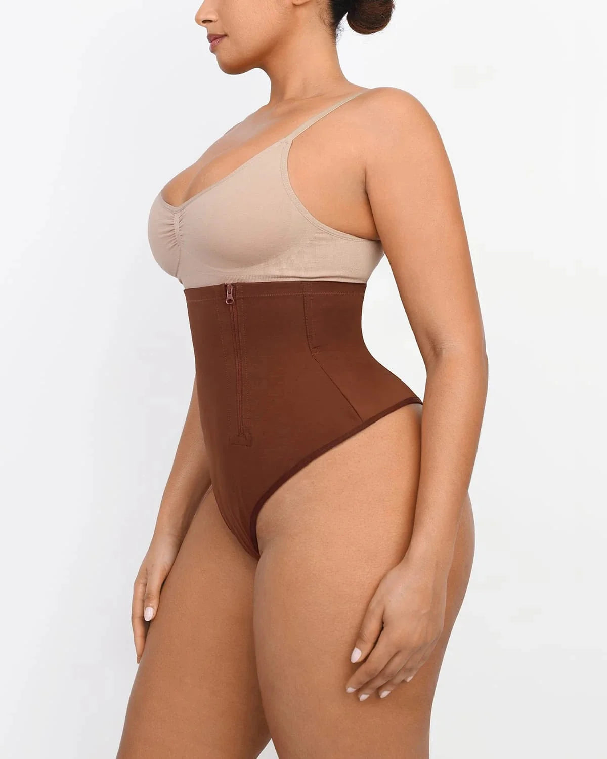 Sculpting Side Zip Thong Shaper