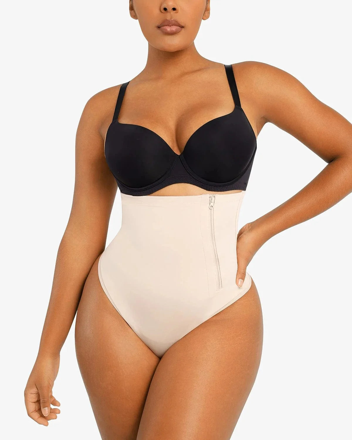 Sculpting Side Zip Thong Shaper