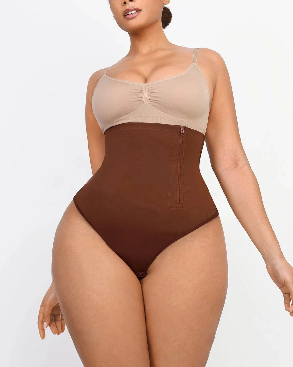 Sculpting Side Zip Thong Shaper