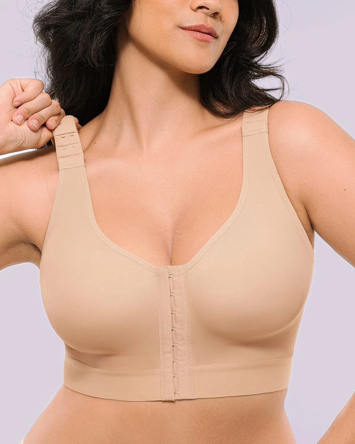Unlined Wireless Back Support Bra and Brief Set