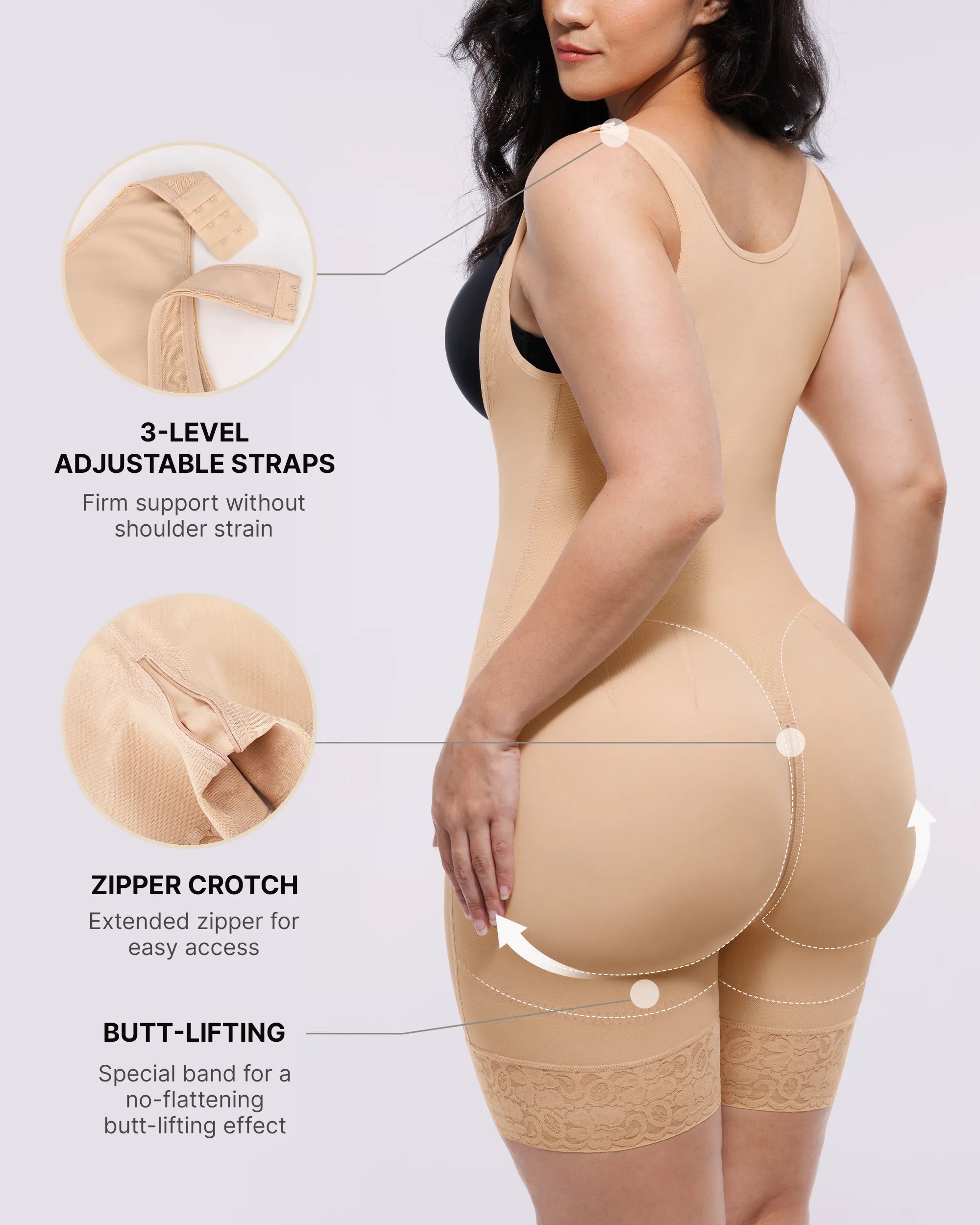 Extreme Compression Open Bust Shaping Bodysuit