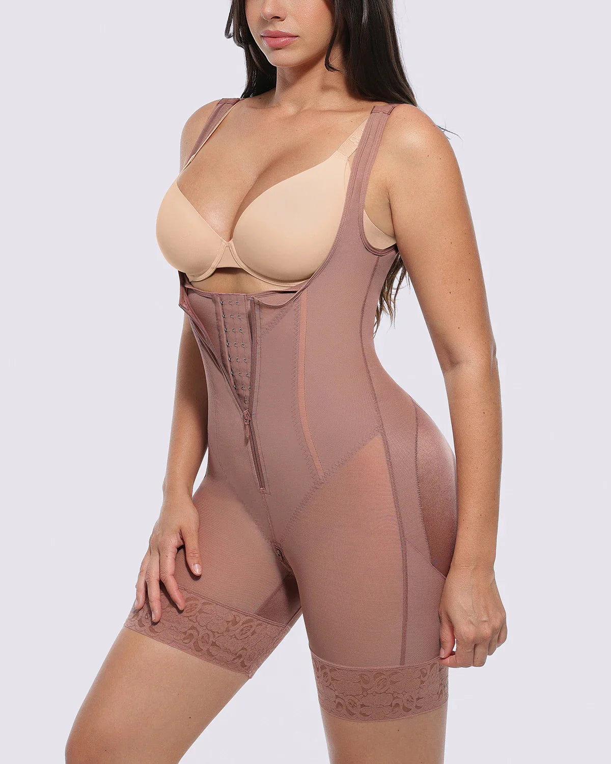 Open Bust Tummy Control Sculpting Bodysuit