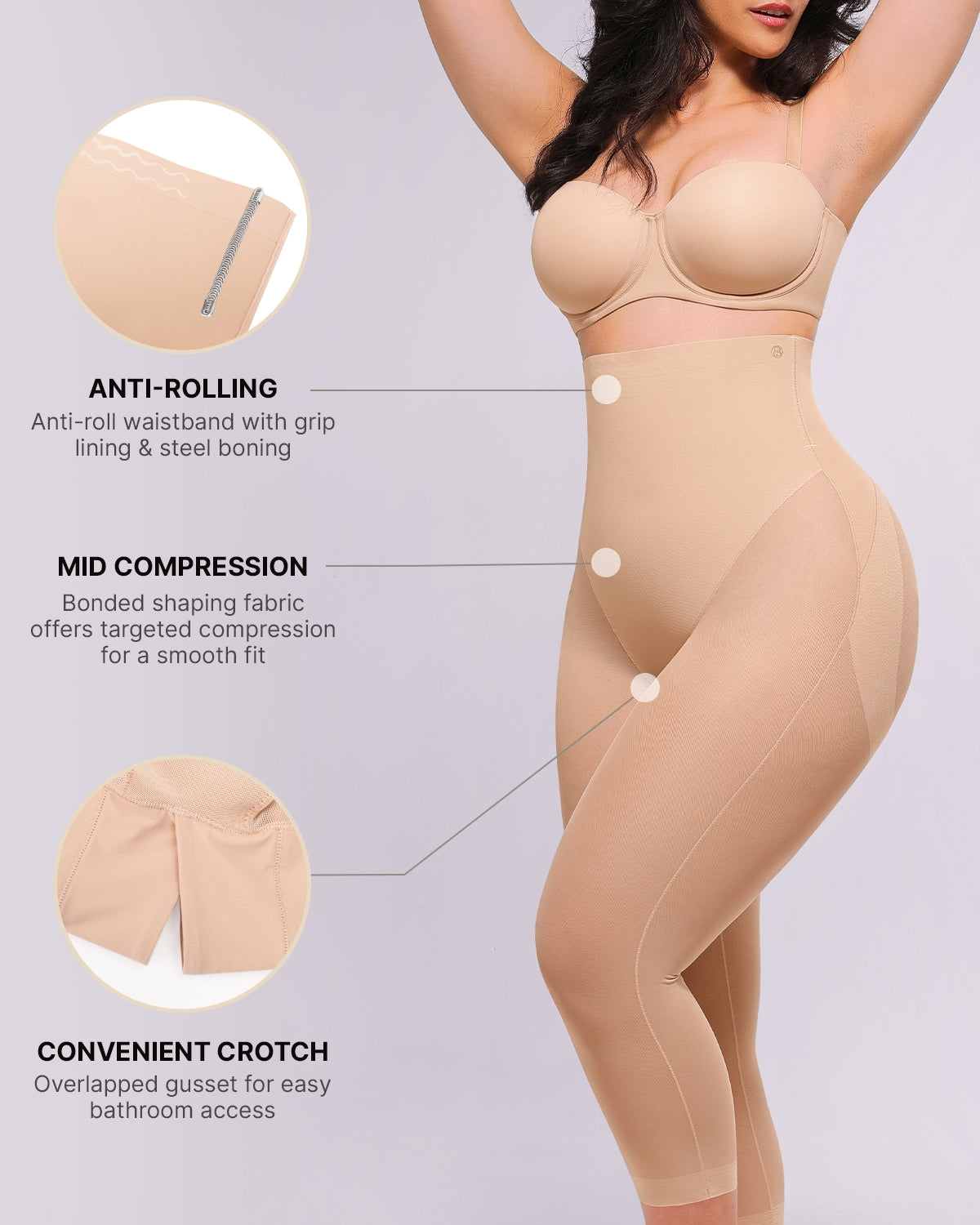 Butt-Lifting Mesh Capri Leggings