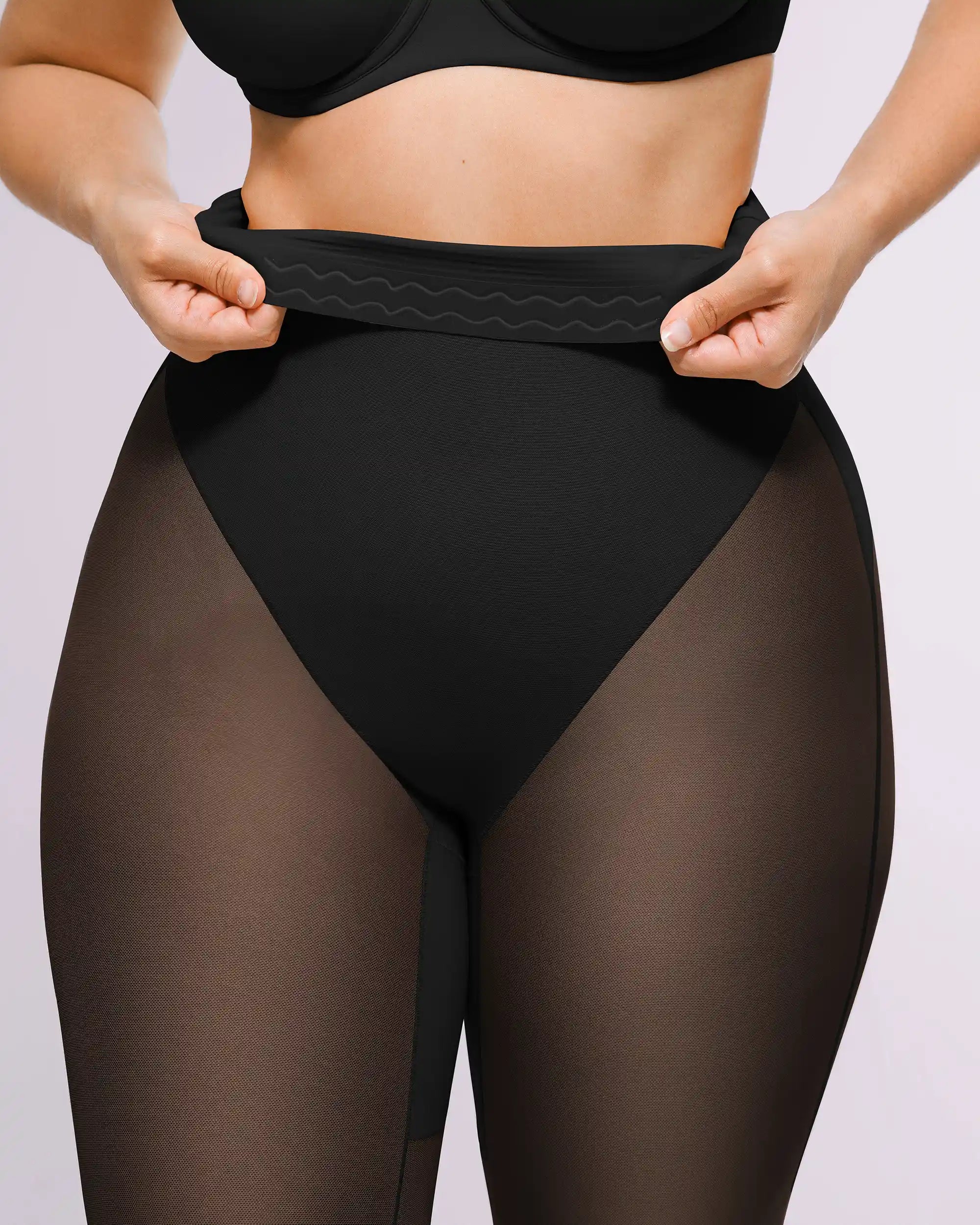 Butt-Lifting Mesh Capri Leggings