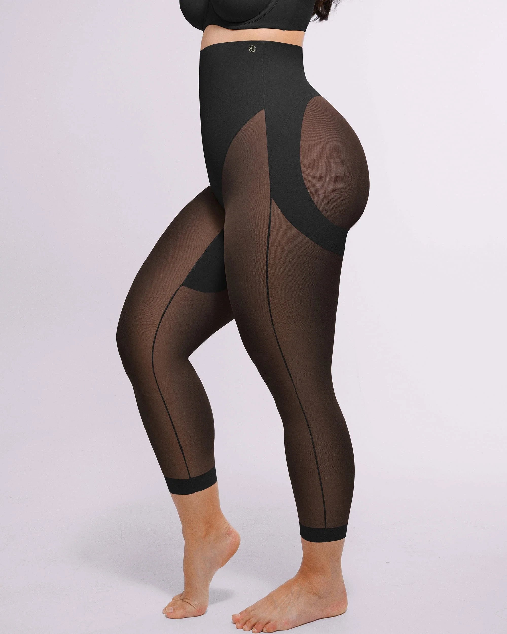 Butt-Lifting Mesh Capri Leggings