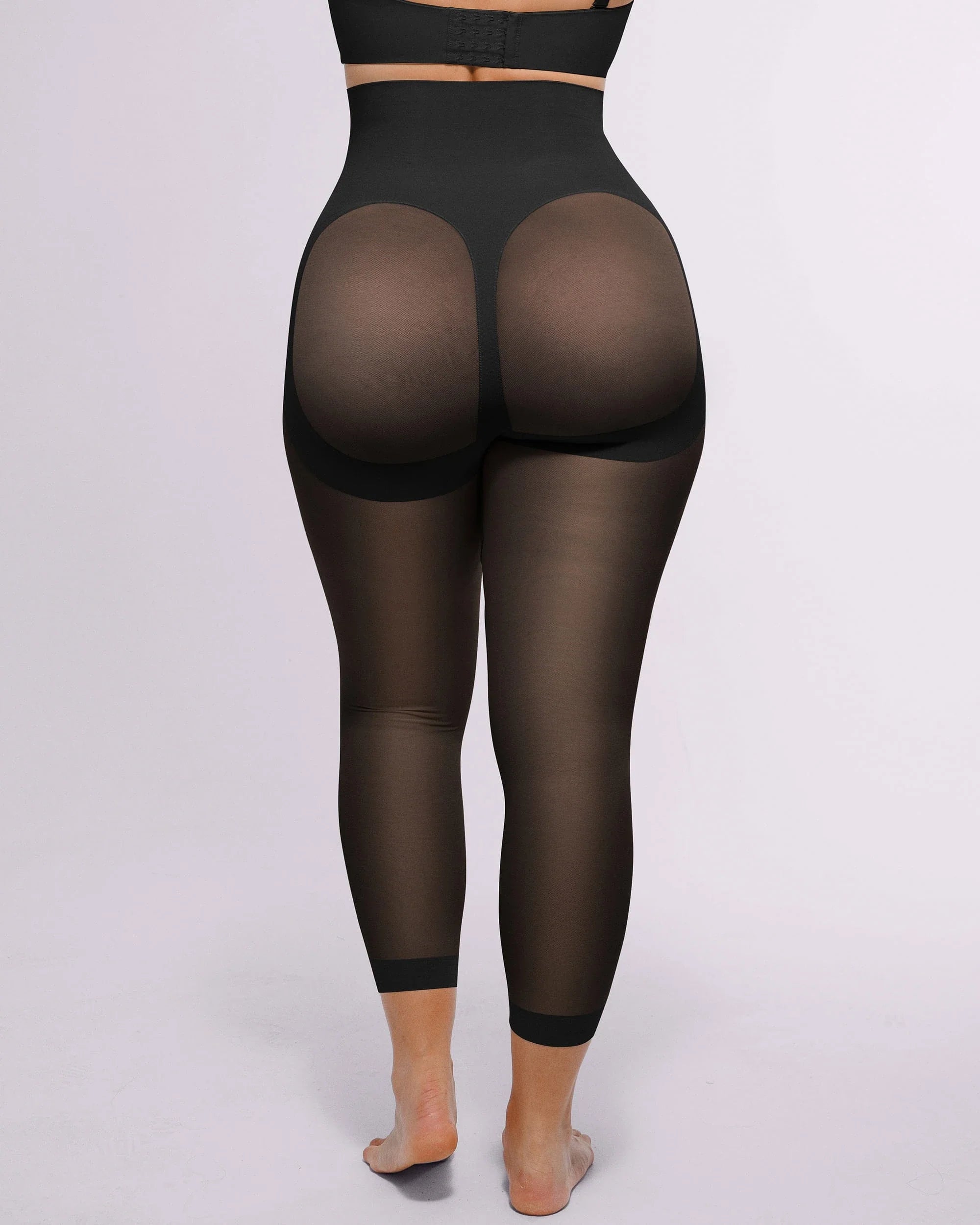 Butt-Lifting Mesh Capri Leggings