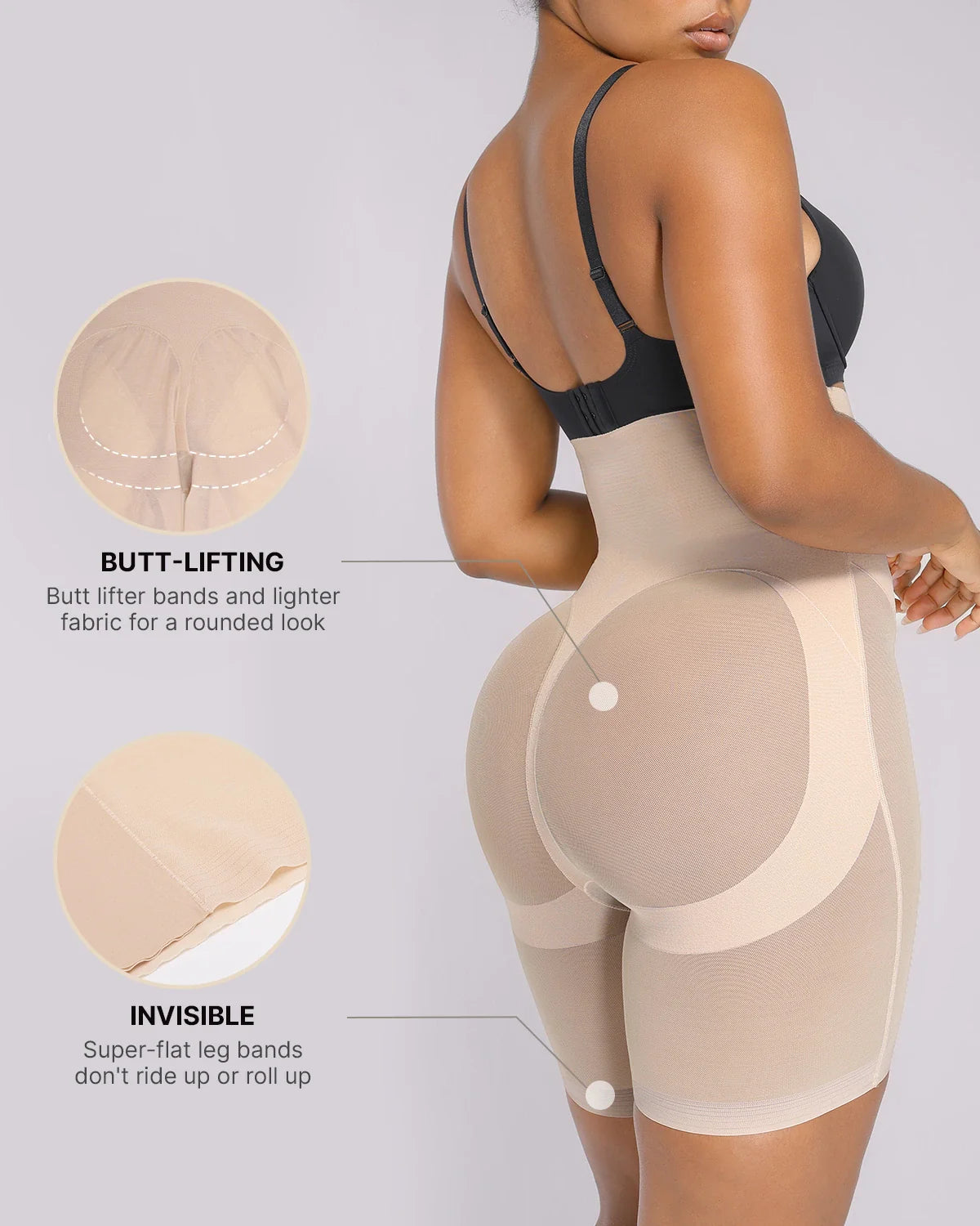 High-Waist Tummy Control Sculpting Mid Thigh Short