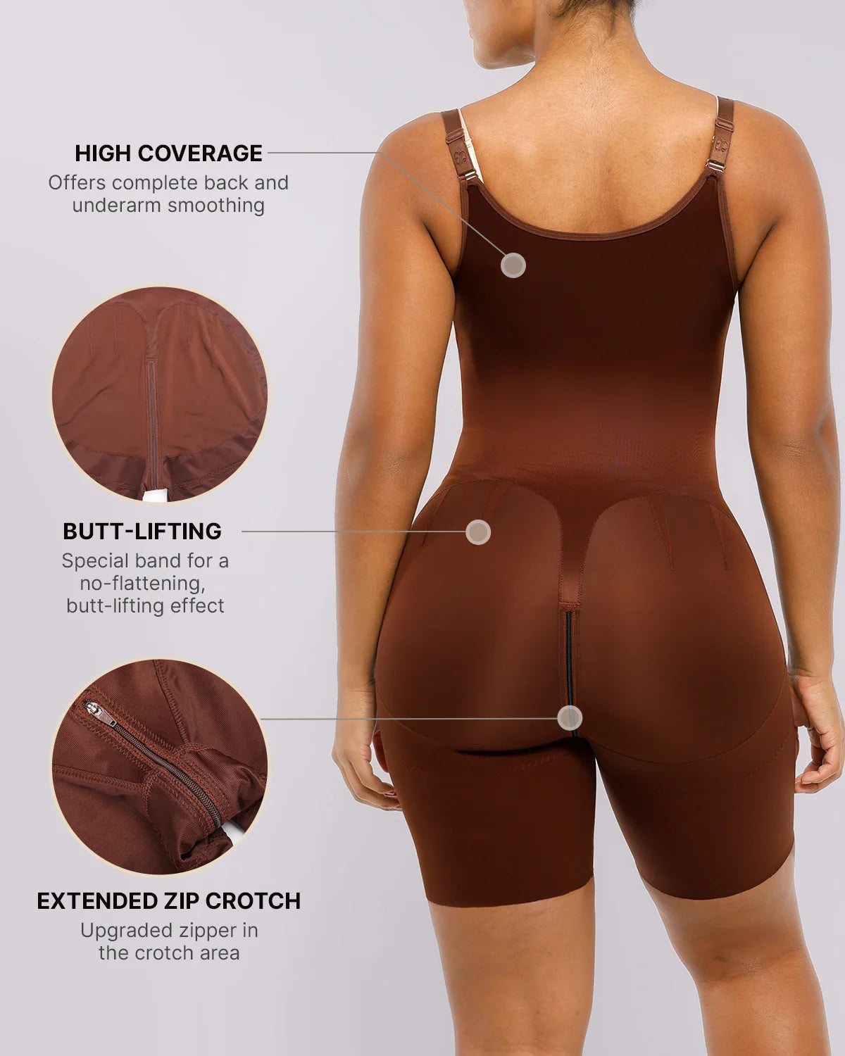 Silk Smoothing Open Bust Full Bodysuit