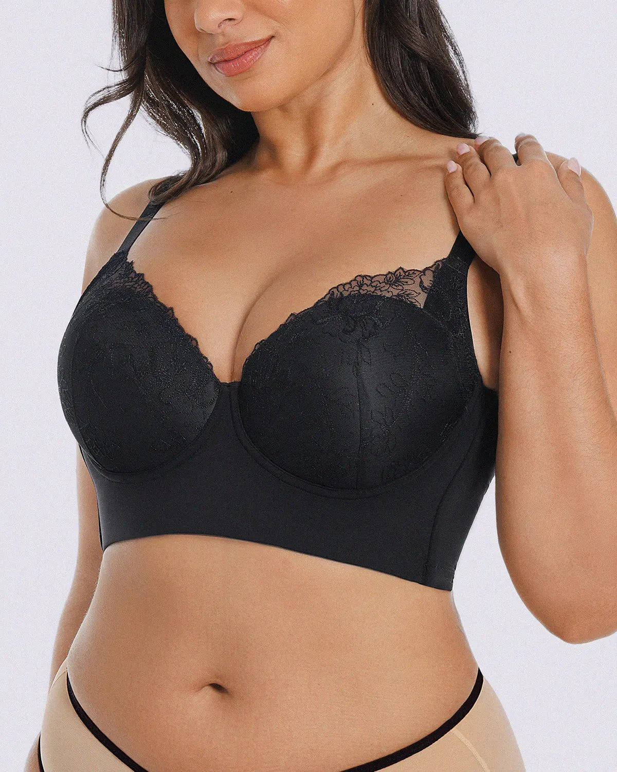 Back Smoothing Lace Underwire Bra