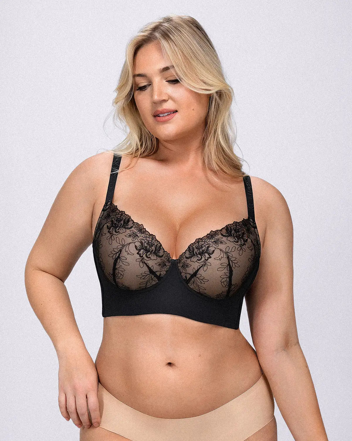 Back Smoothing Lace Underwire Bra