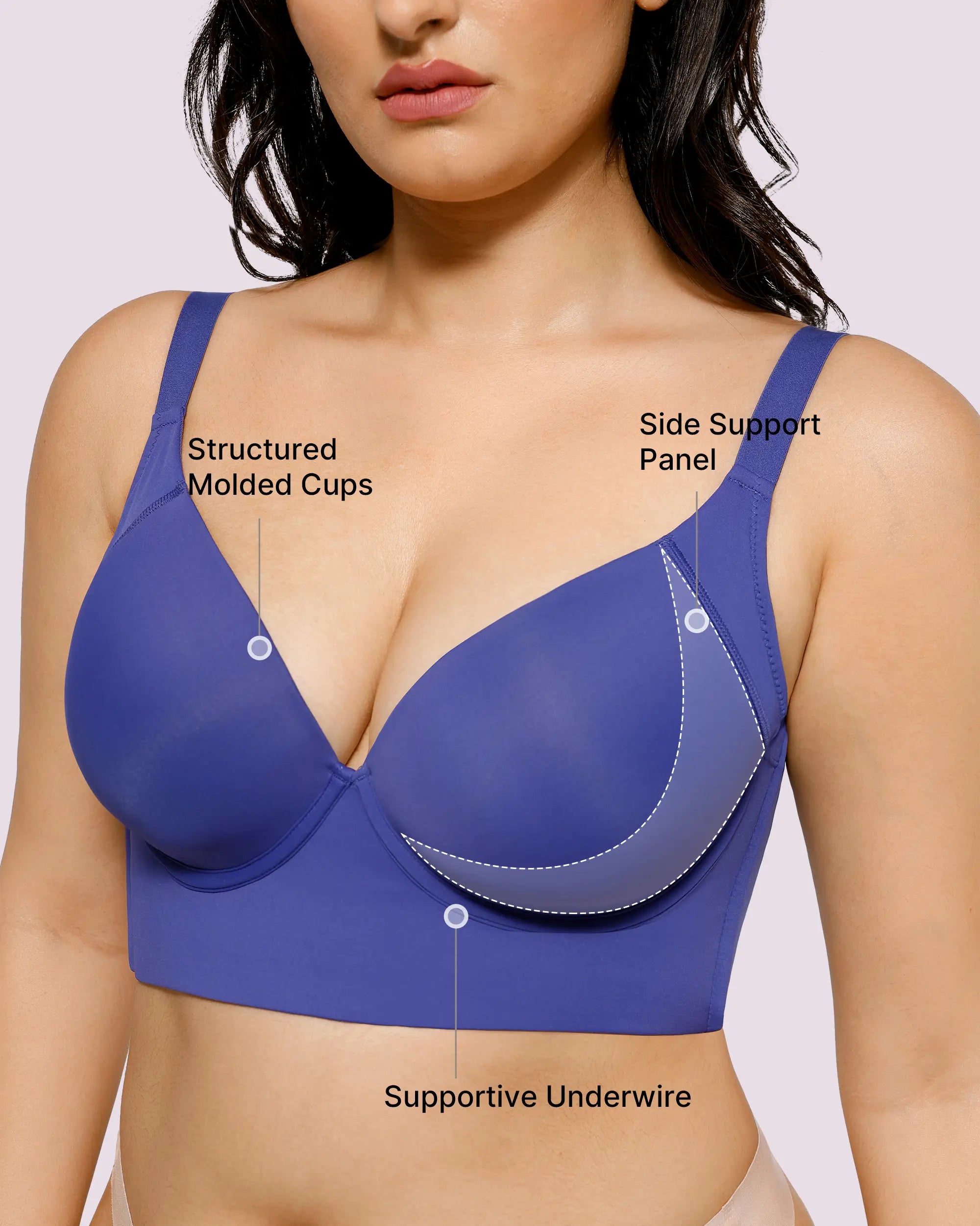 Back Smoothing Underwire Push-Up Bra