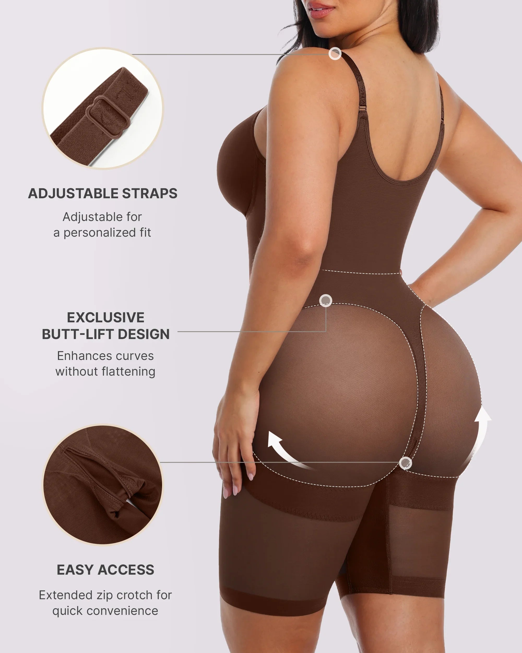 Slimming Hourglass Full Body Mid Thigh Bodysuit