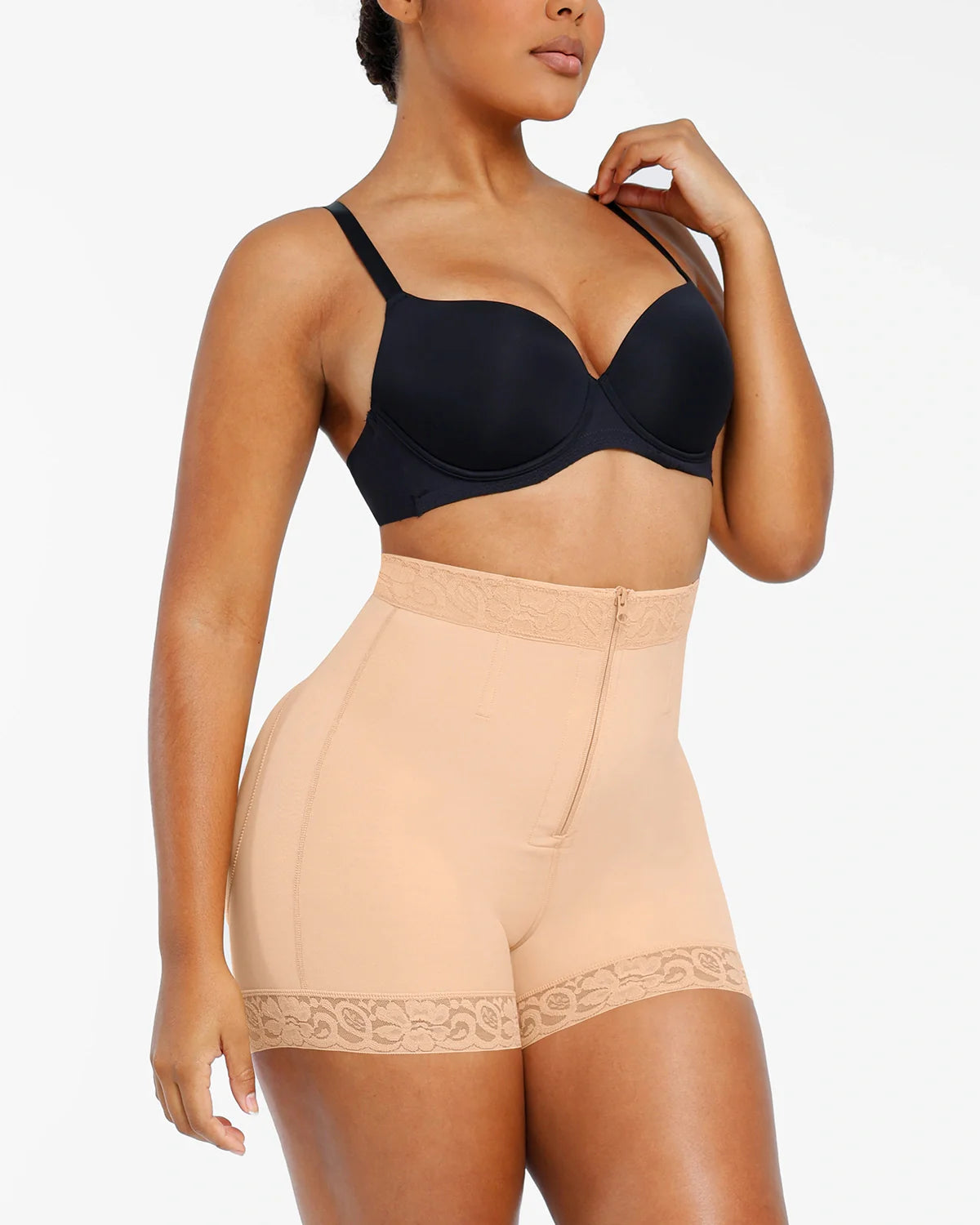 Lace Steel Boned Butt Enhancer Shaper Shorts