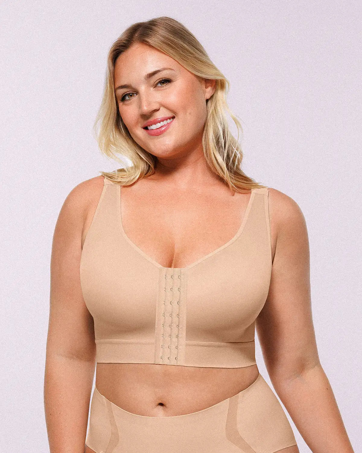 Unlined Wireless Front-Closure Bra — Comfort & Support