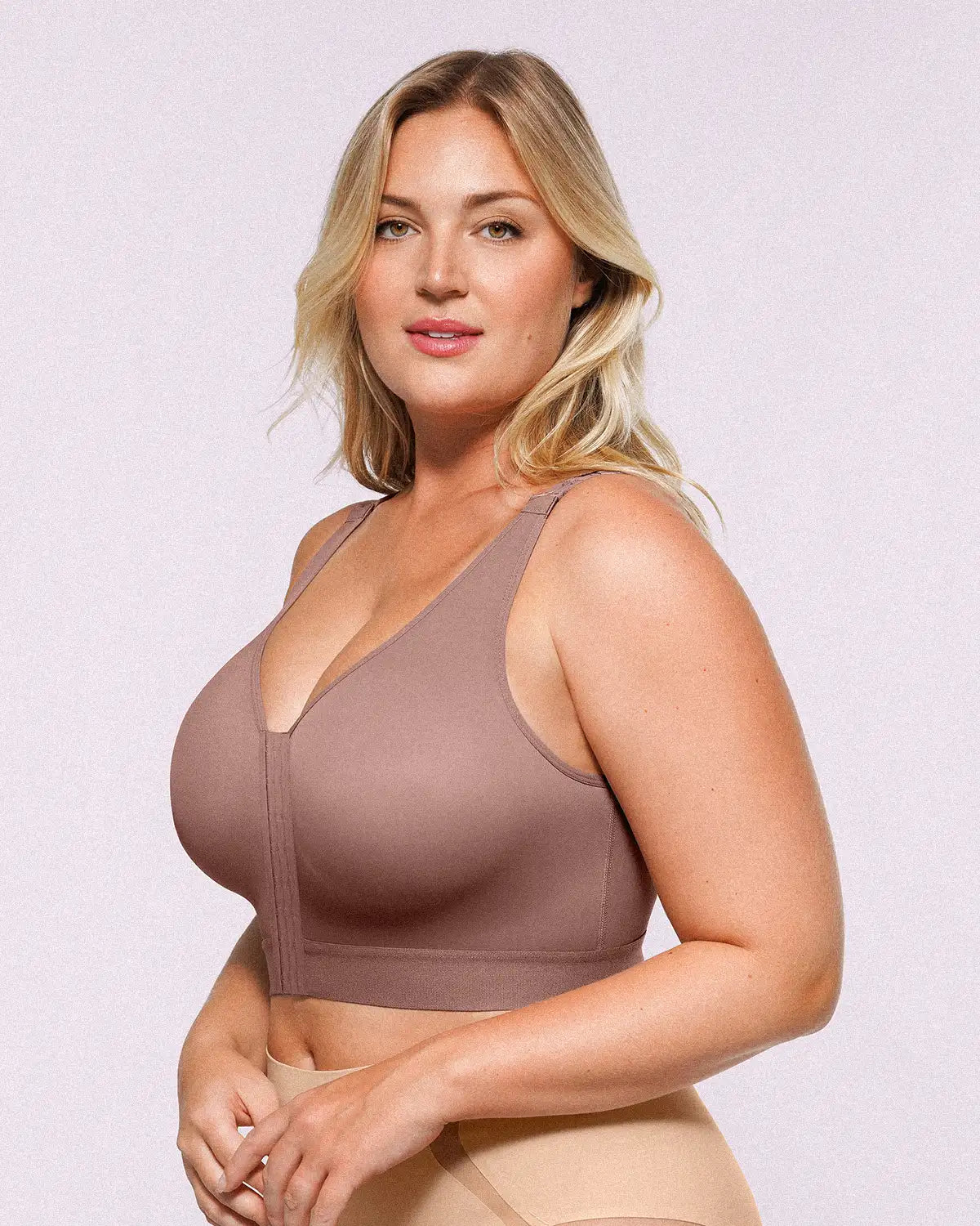Unlined Wireless Front-Closure Bra — Comfort & Support
