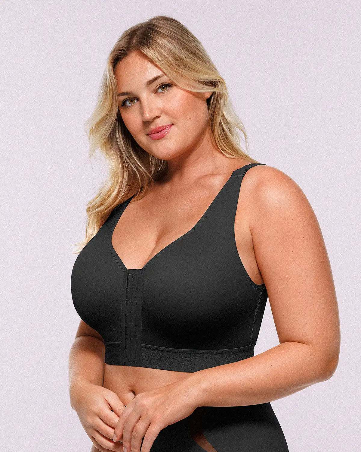 Unlined Wireless Front-Closure Bra — Comfort & Support