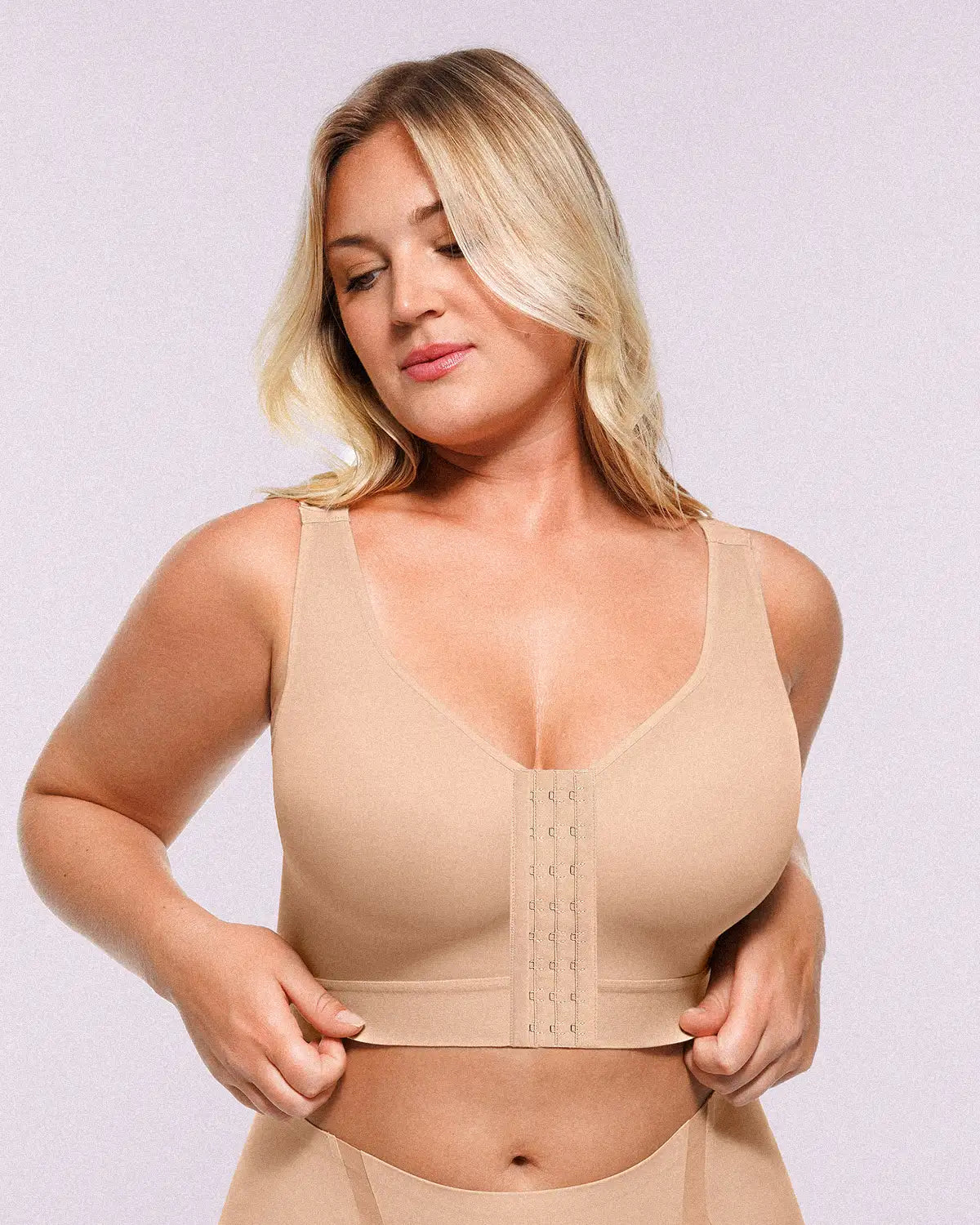 Unlined Wireless Front-Closure Bra — Comfort & Support