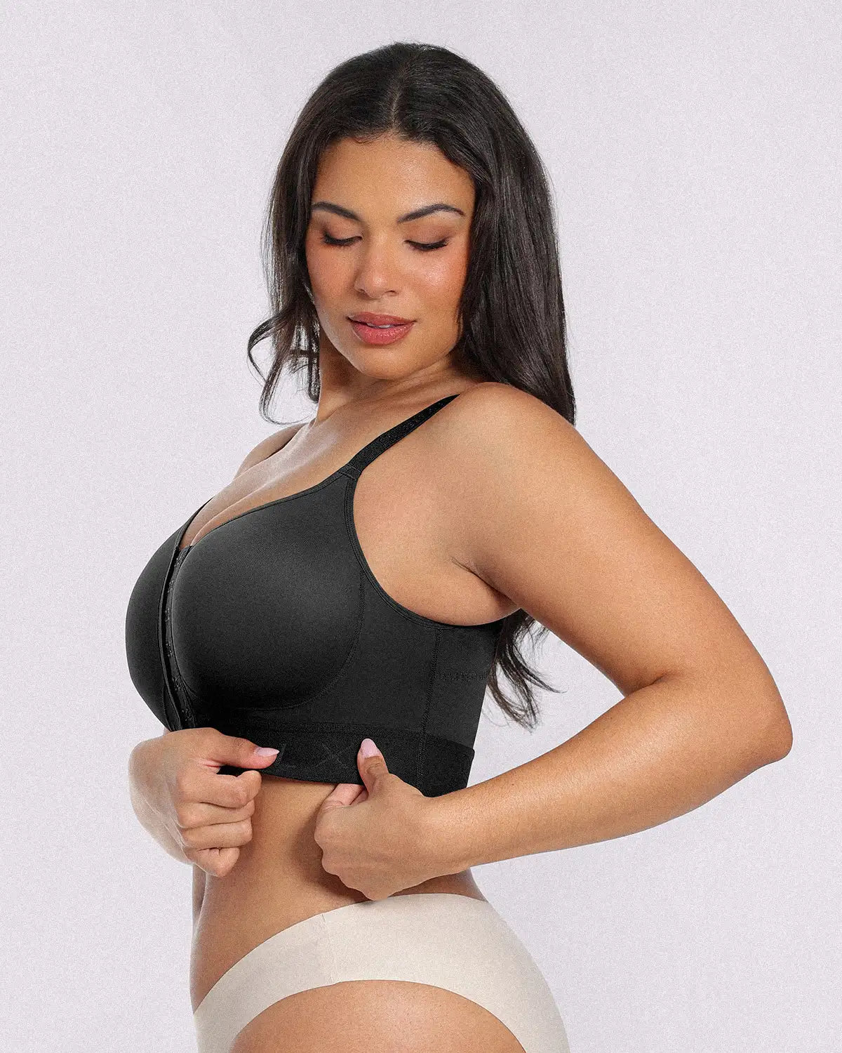 Unlined Wireless Front-Closure Bra — Comfort & Support