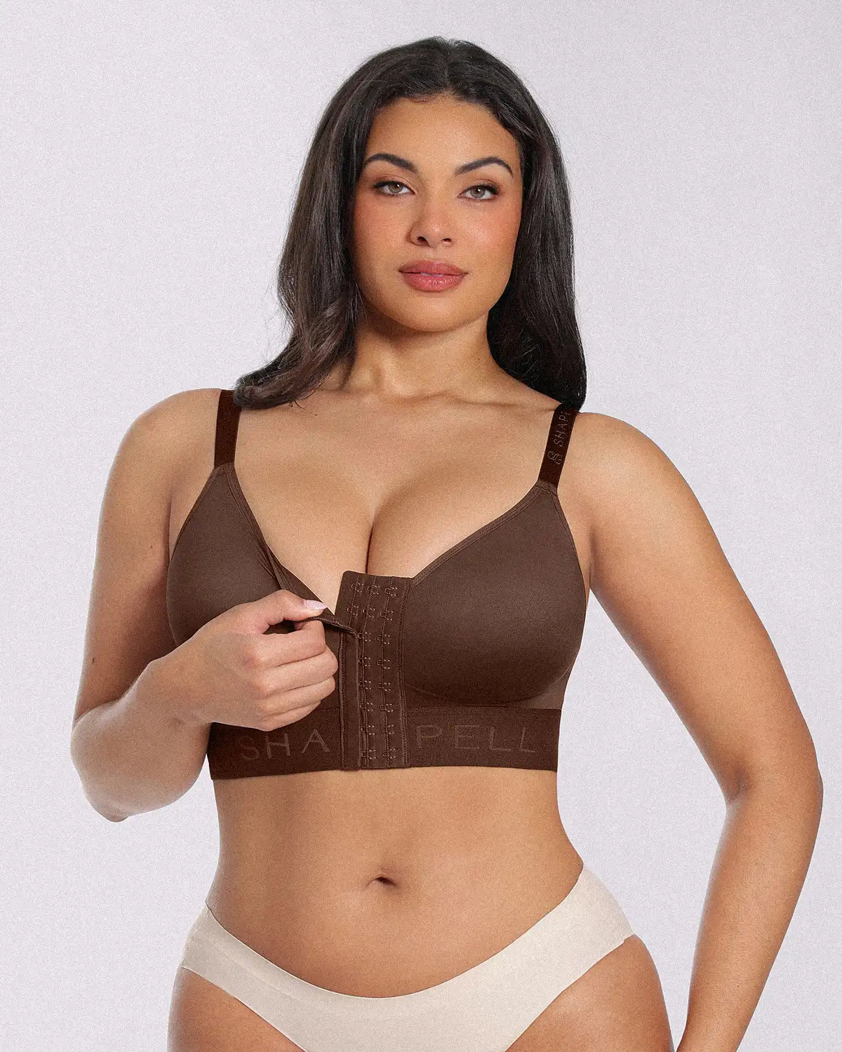 Unlined Wireless Front-Closure Bra — Comfort & Support