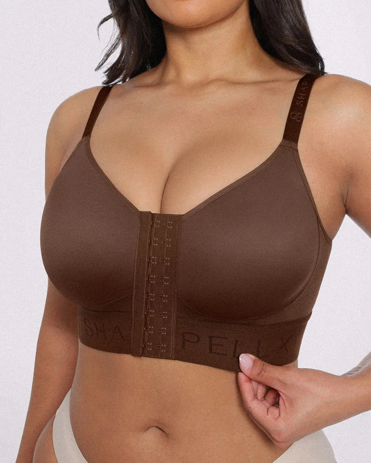 Unlined Wireless Front-Closure Bra — Comfort & Support