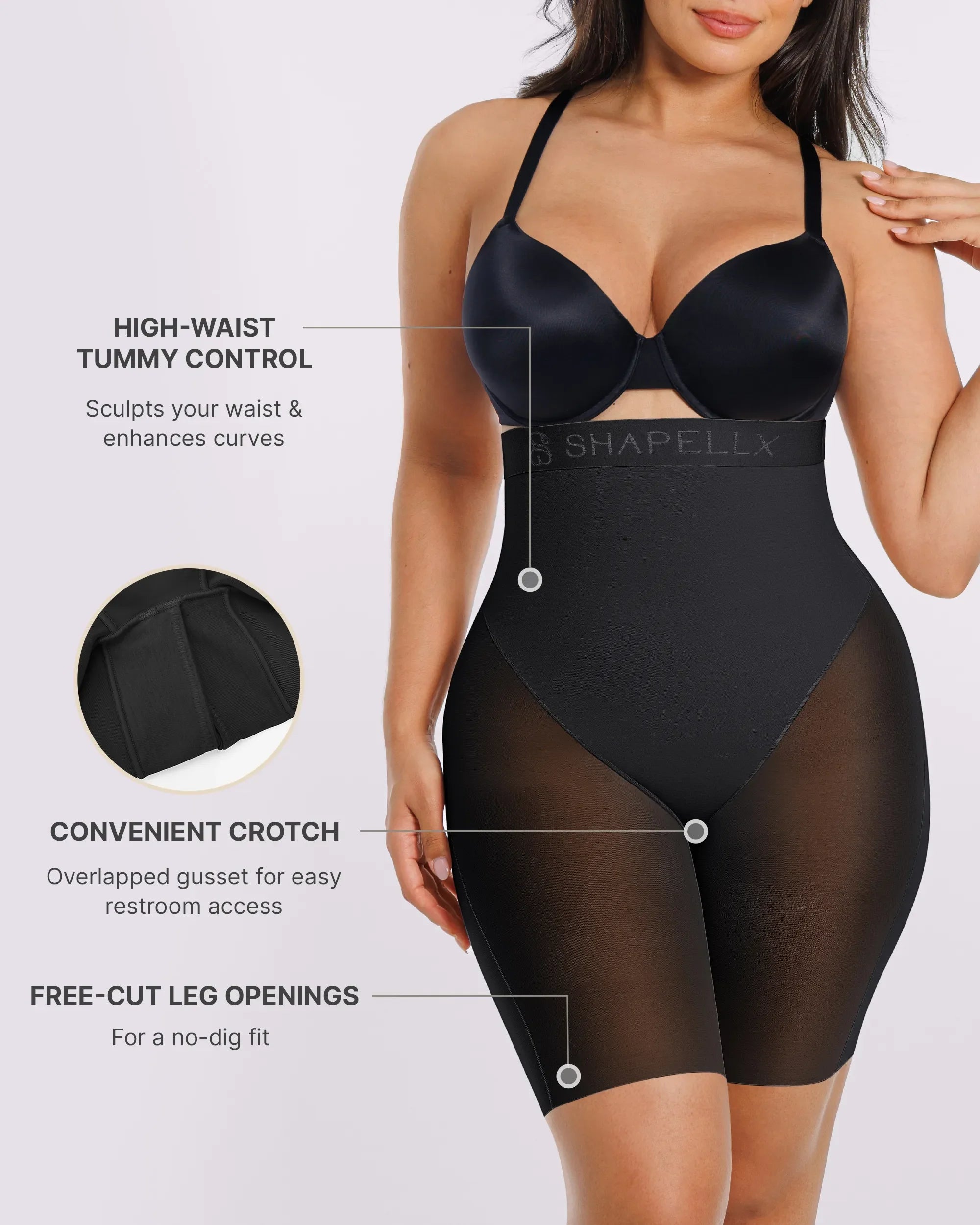 Smoothing Butt Lift Padded Shaper Shorts