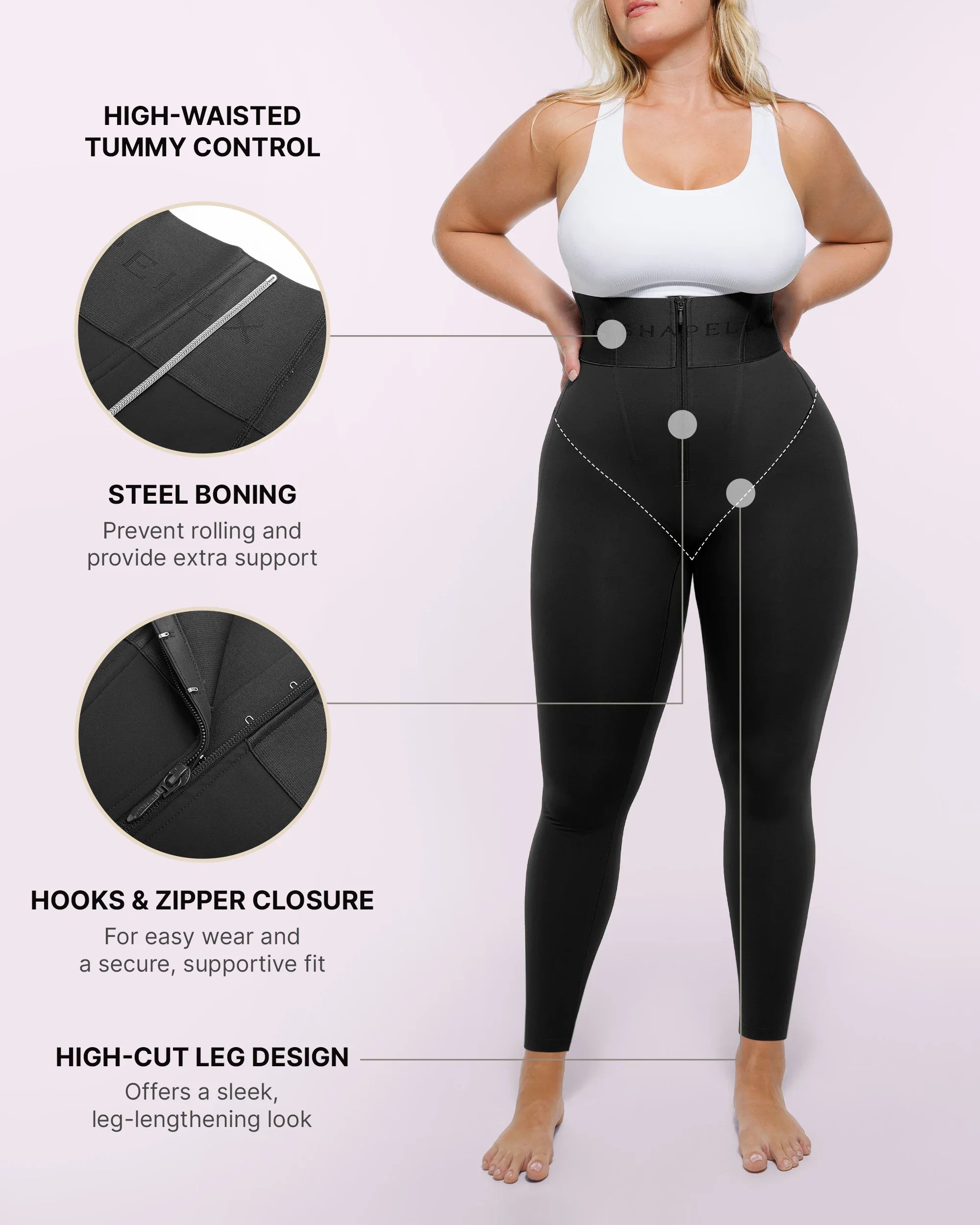 High-Waist Tummy Control Shaping Leggings