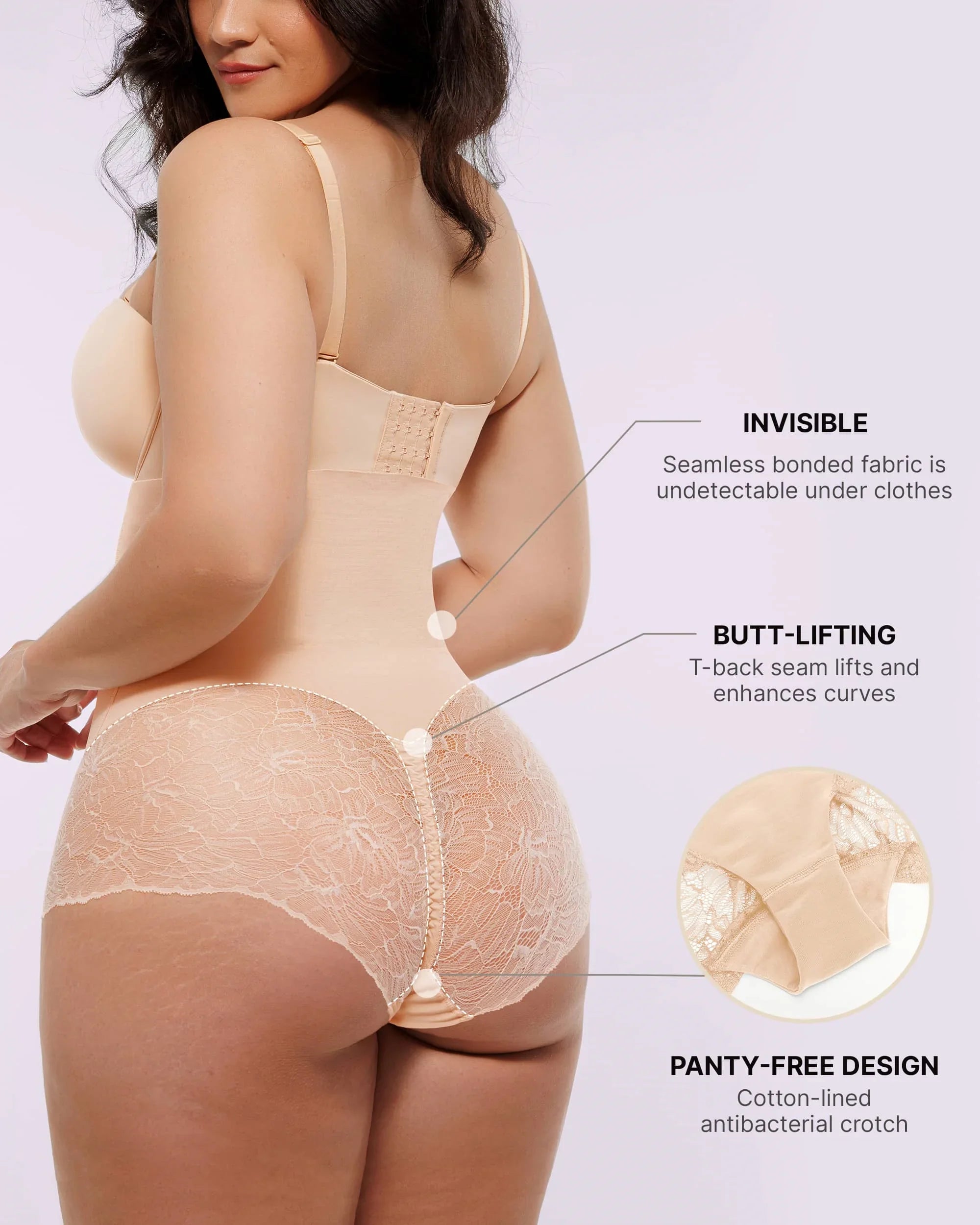 Sheer Lace High-Waisted Smoothing Brief