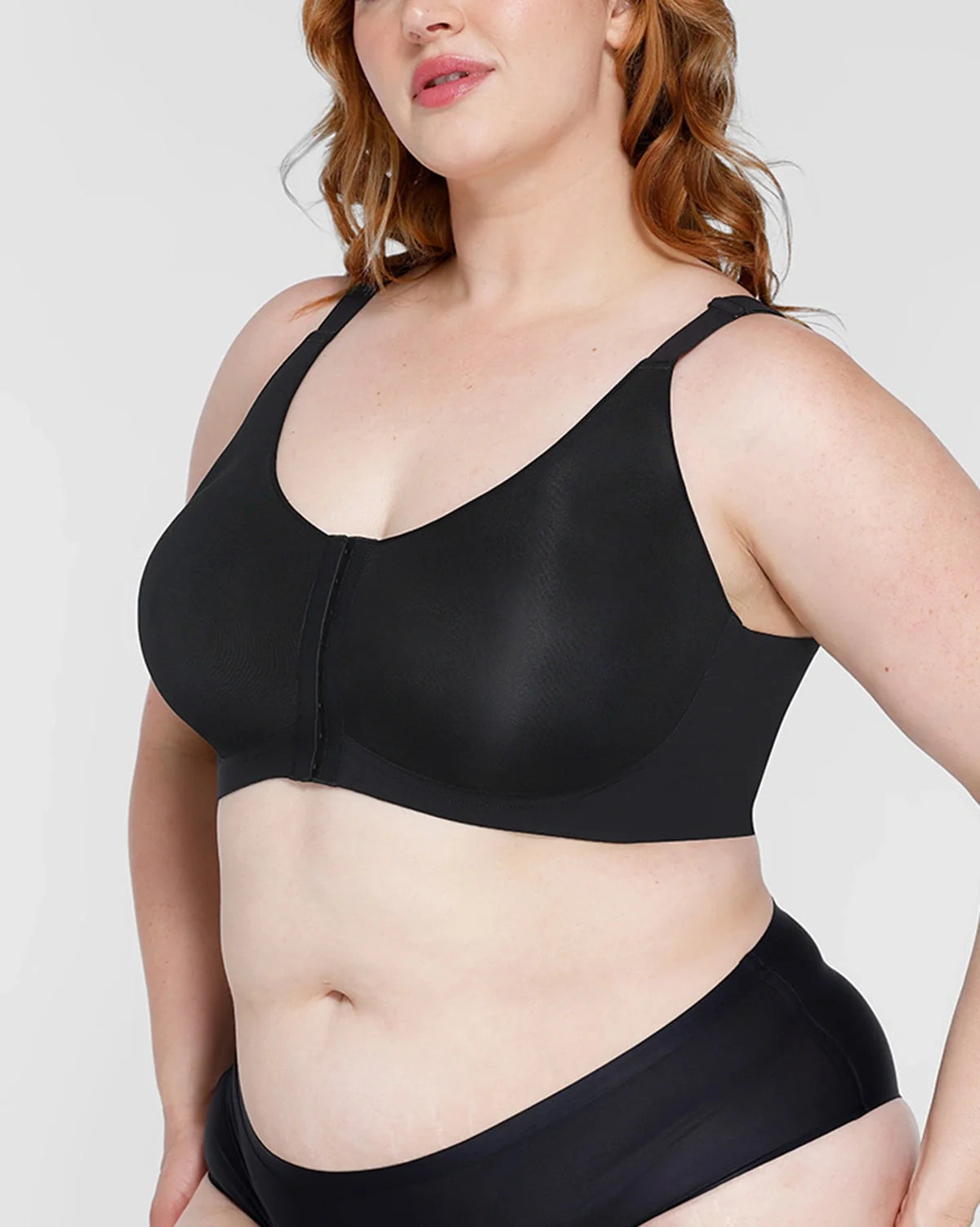 Cream Touch Wireless Front-Hook Smoothing Bra